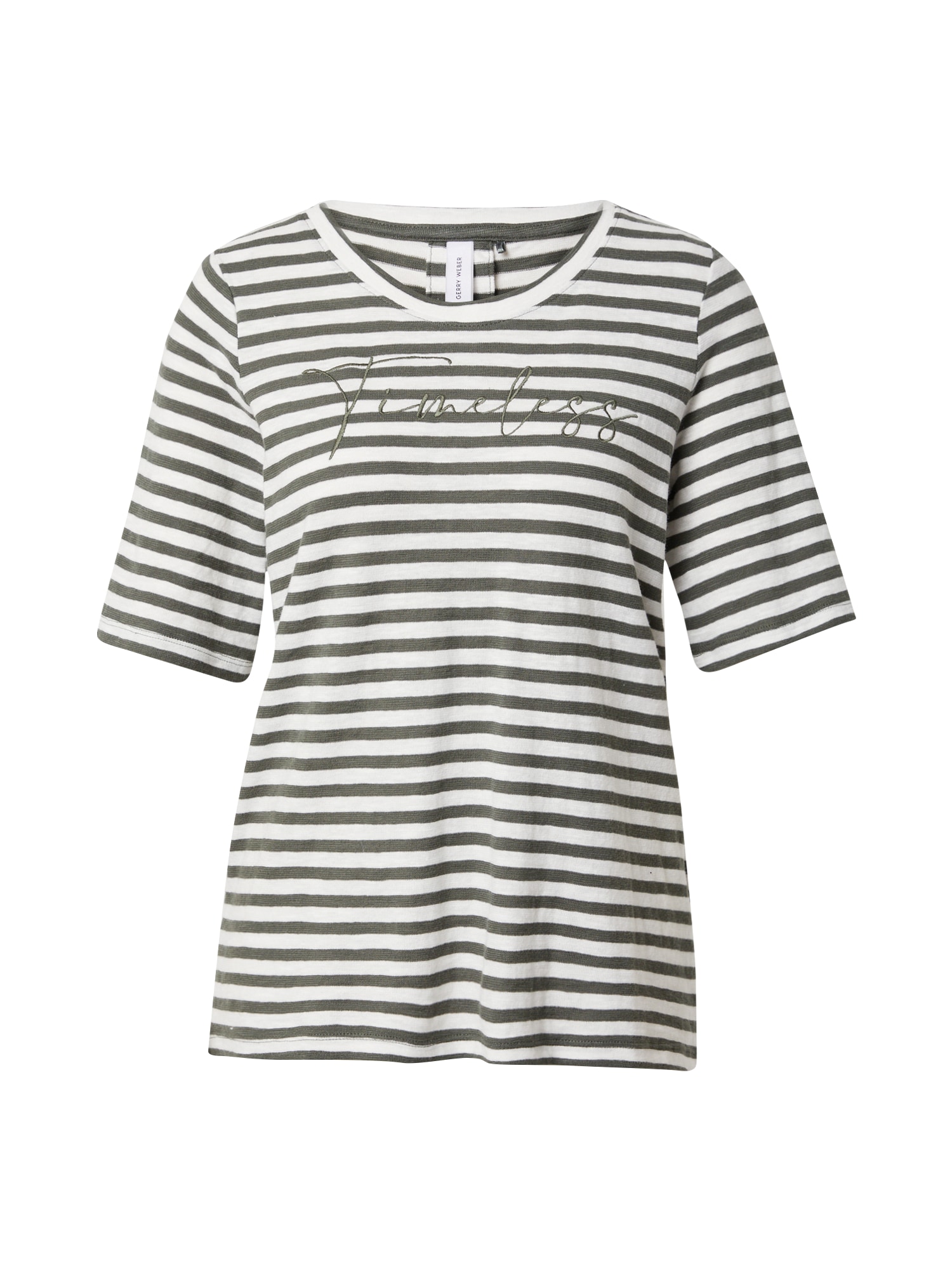 GERRY WEBER Majica  zelena / bela
