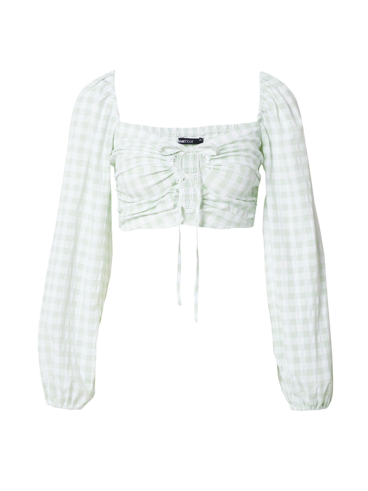 Gina Tricot Bluza 'Kajsa '  pastelno zelena / bela