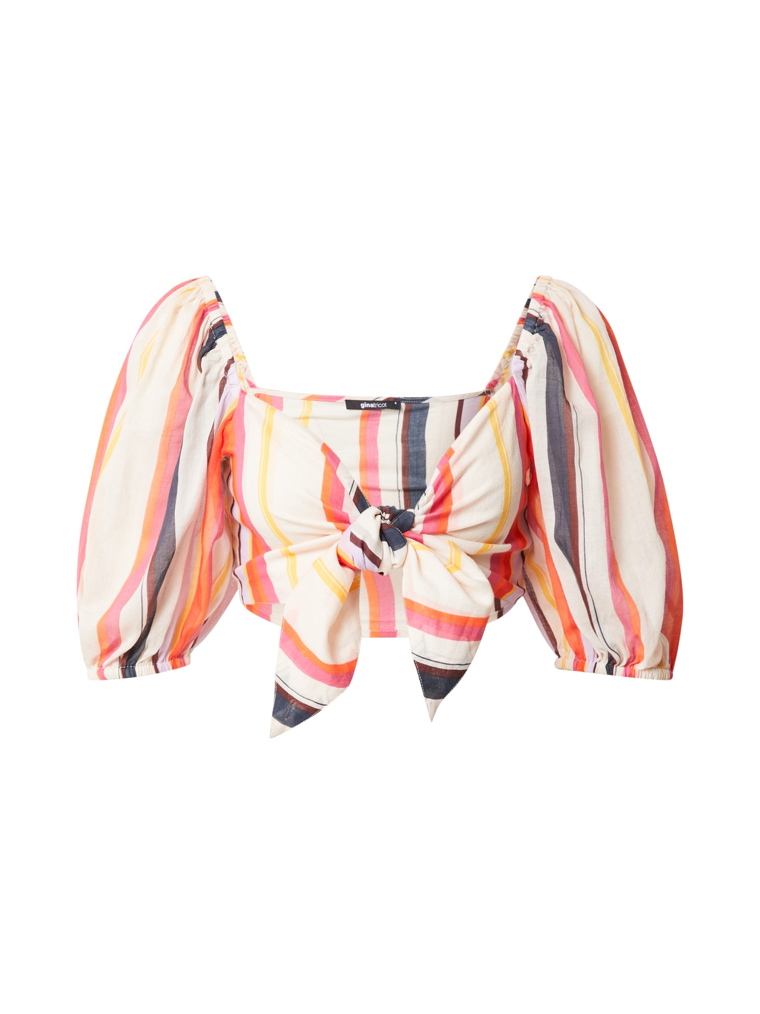 Gina Tricot Top 'SILVANA'  kremna / rumena / magenta / oranžno rdeča