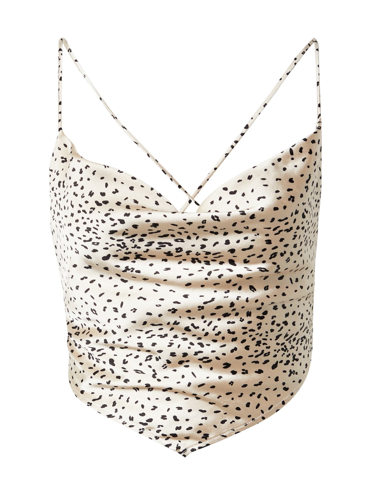 Gina Tricot Top  bež / črna