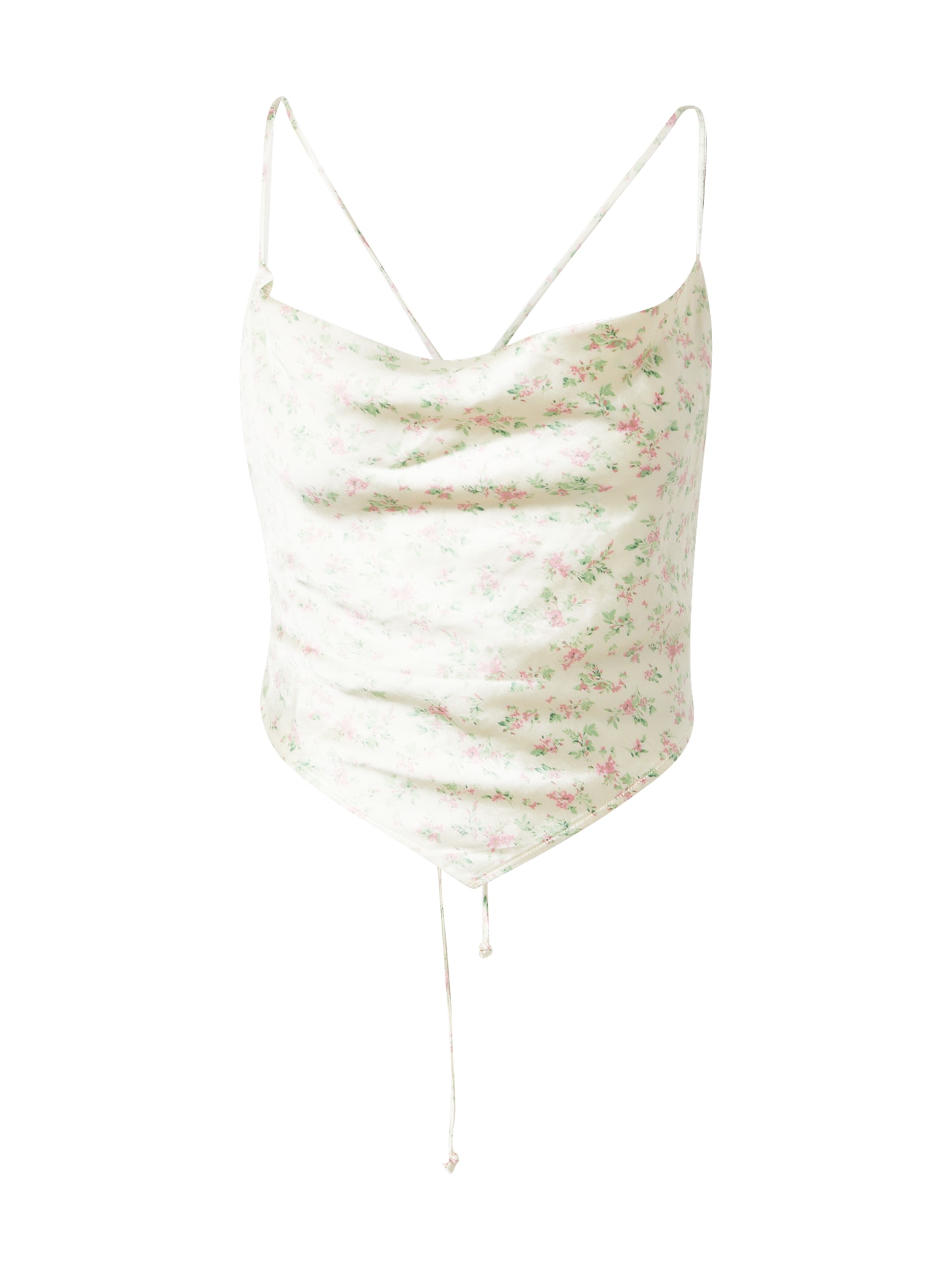 Gina Tricot Top  pastelno rumena / kivi / svetlo roza