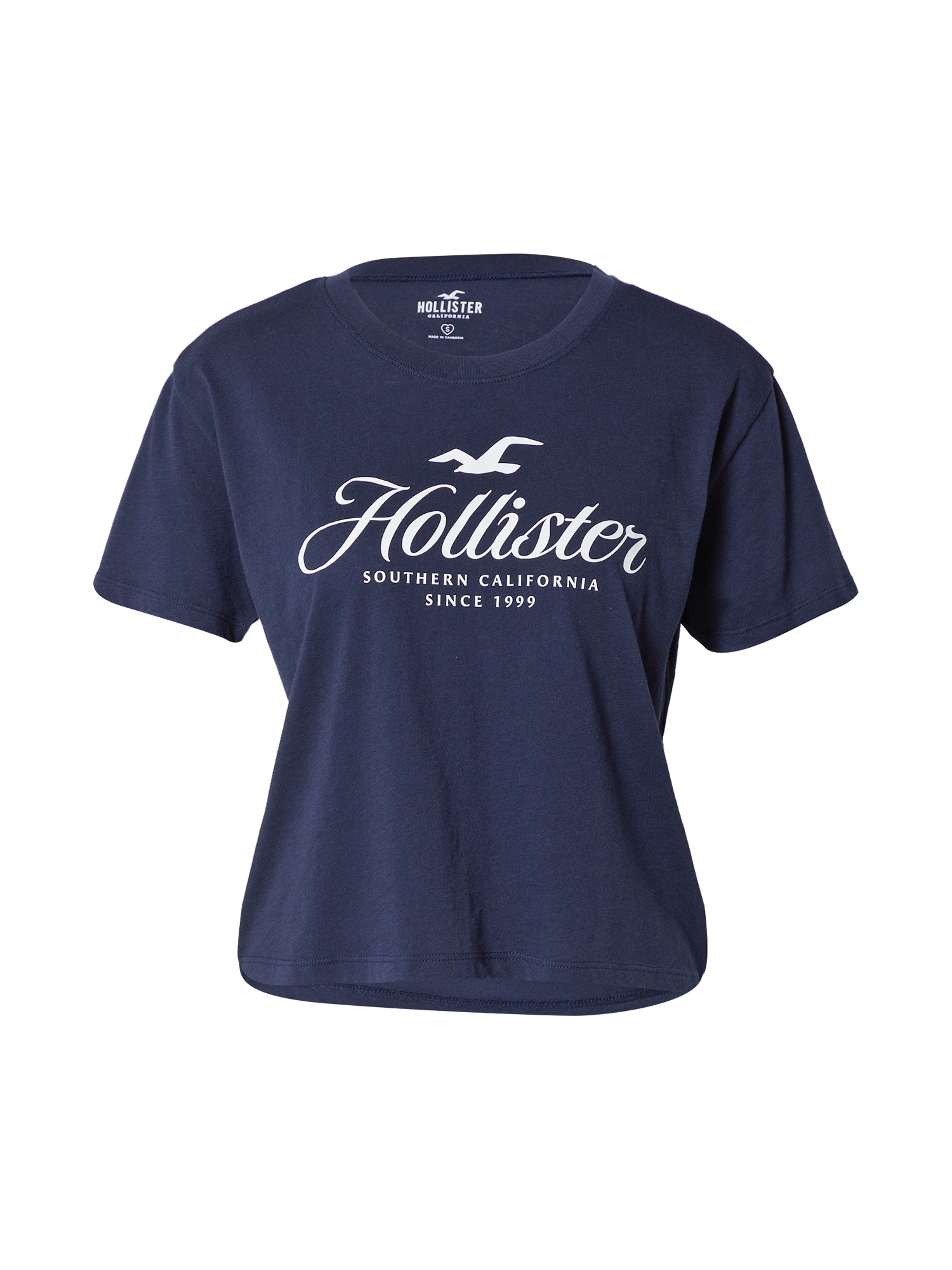 HOLLISTER Majica  mornarska / bela