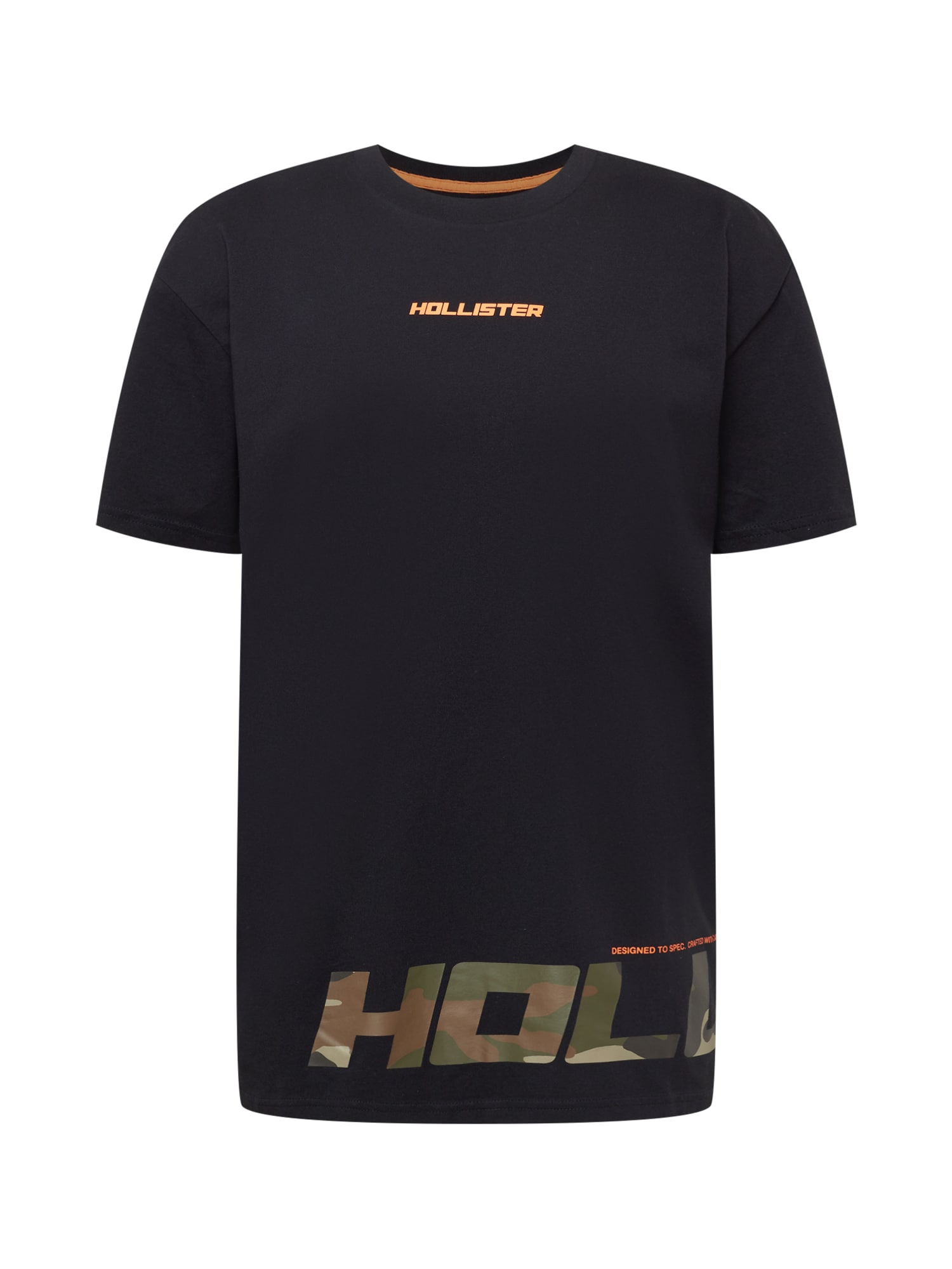 HOLLISTER Majica  rjava / oliva / oranžna / črna