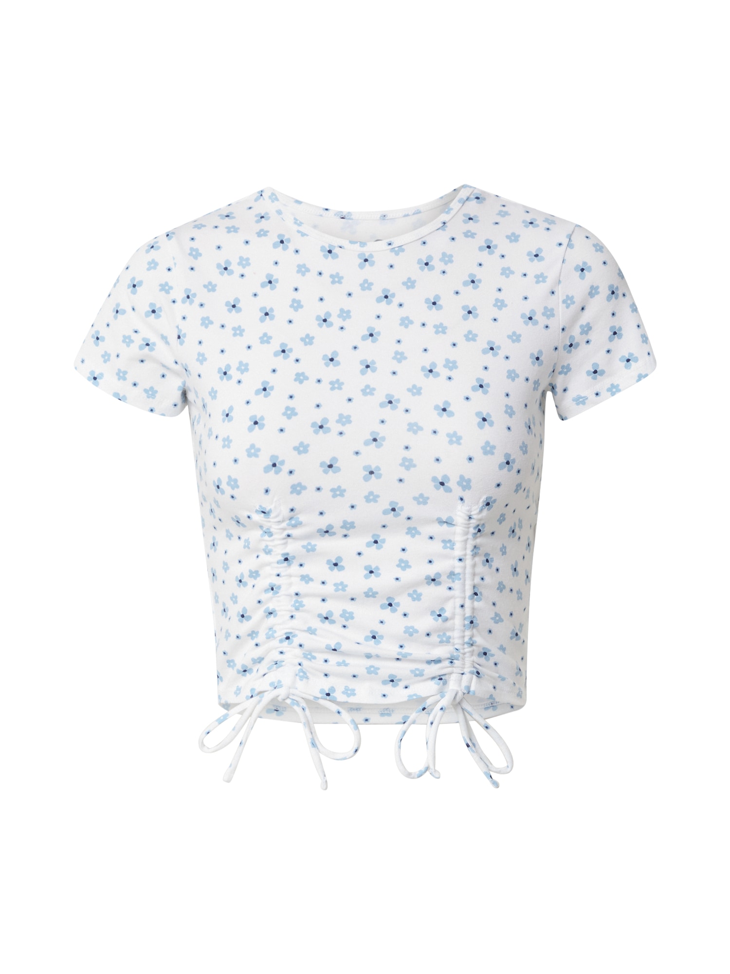 HOLLISTER Majica  svetlo modra / črna / off-bela