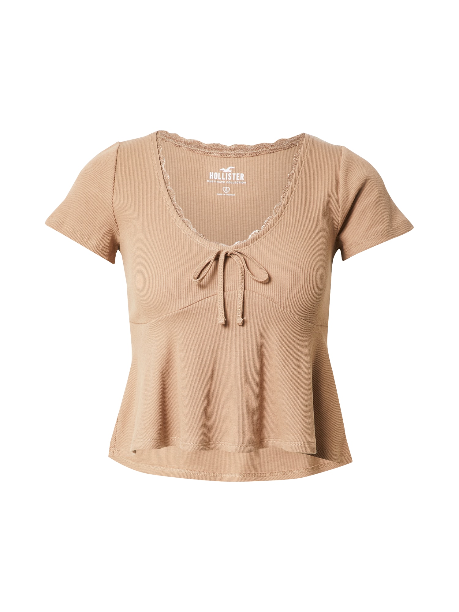 HOLLISTER Majica  svetlo rjava