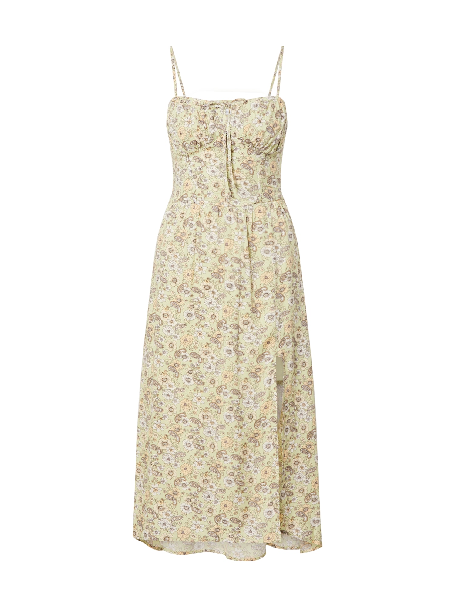 HOLLISTER Poletna obleka  trst / marelica / bela