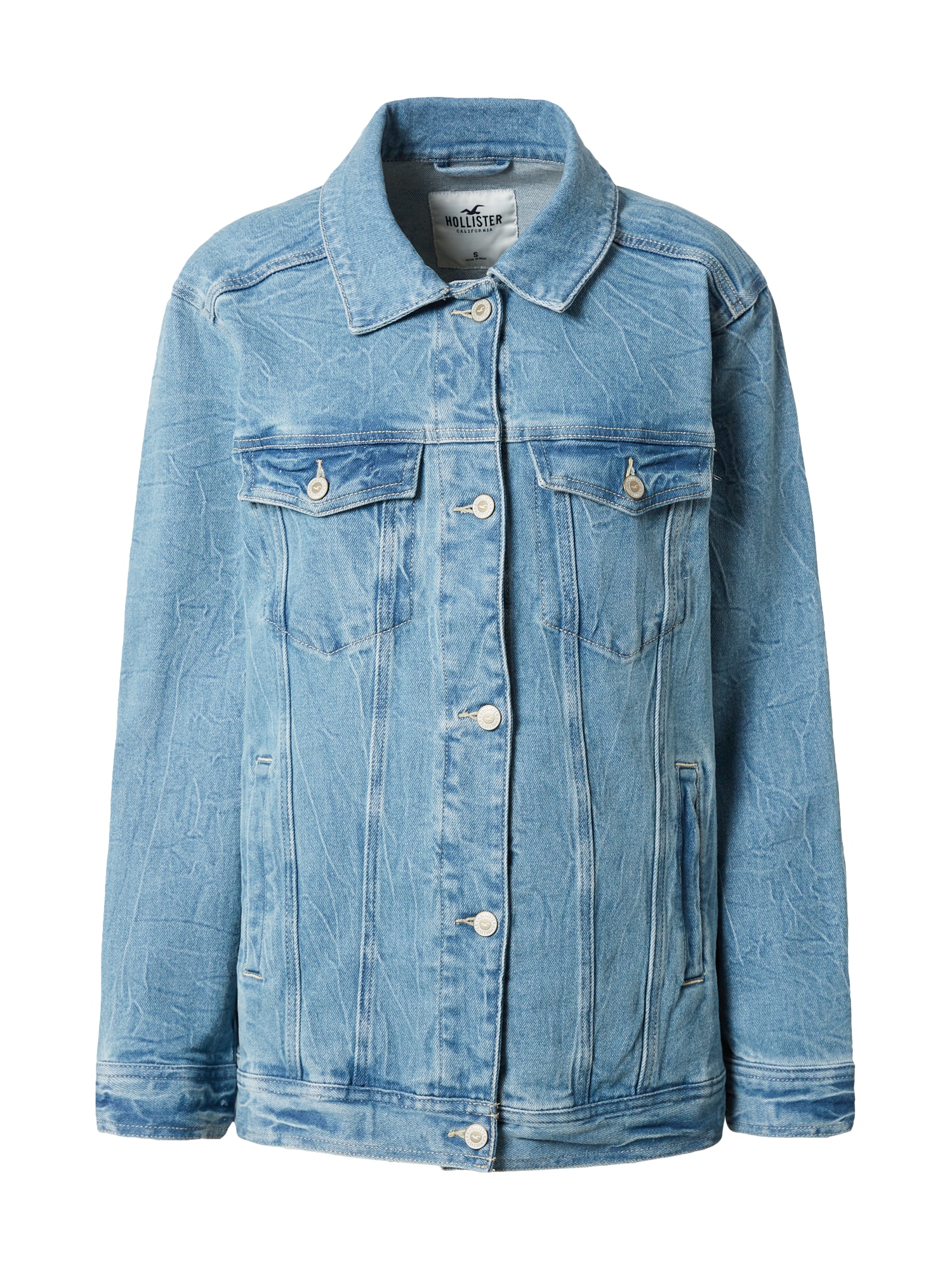 HOLLISTER Prehodna jakna  moder denim