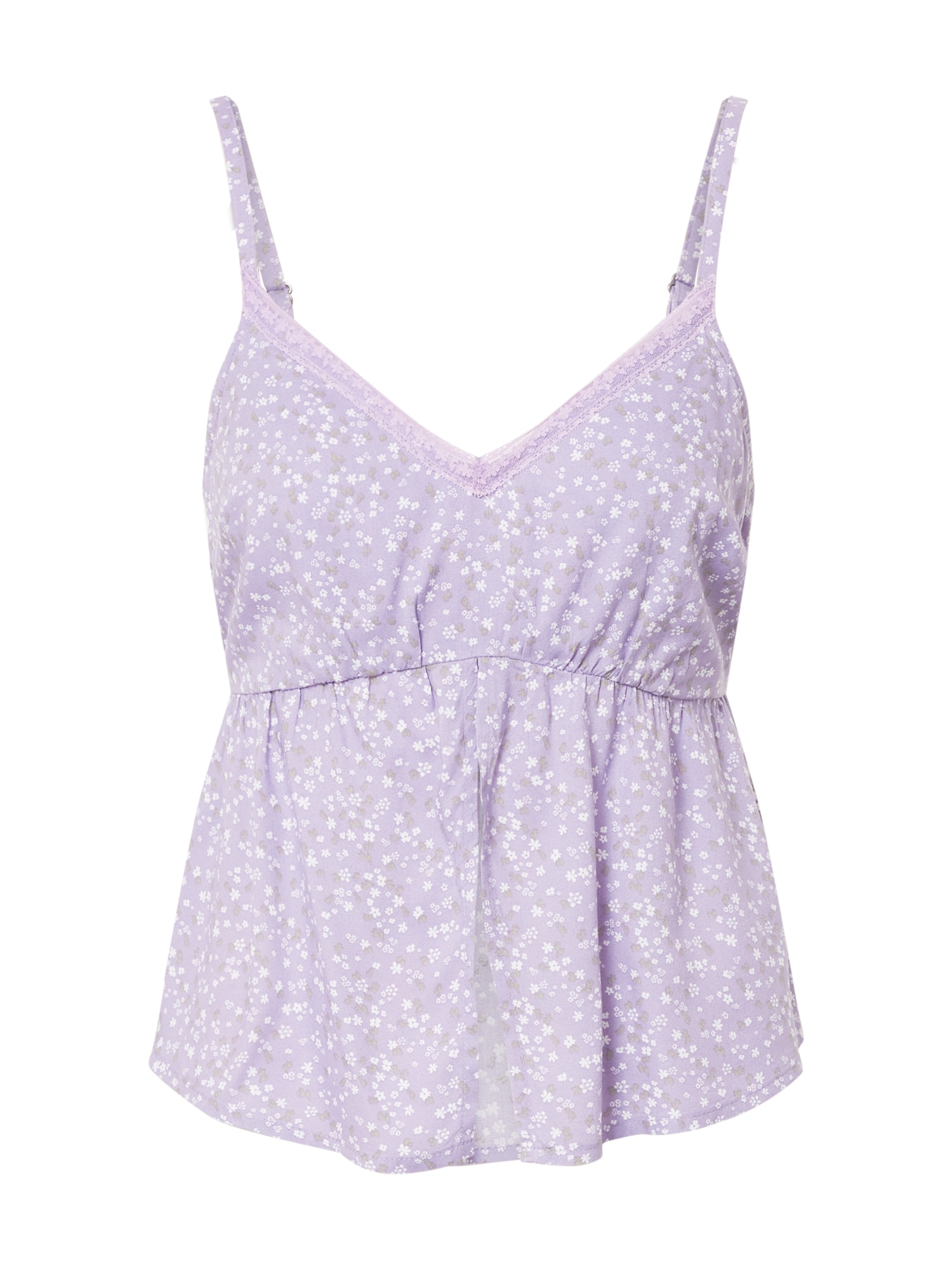 HOLLISTER Top  oliva / svetlo lila / bela