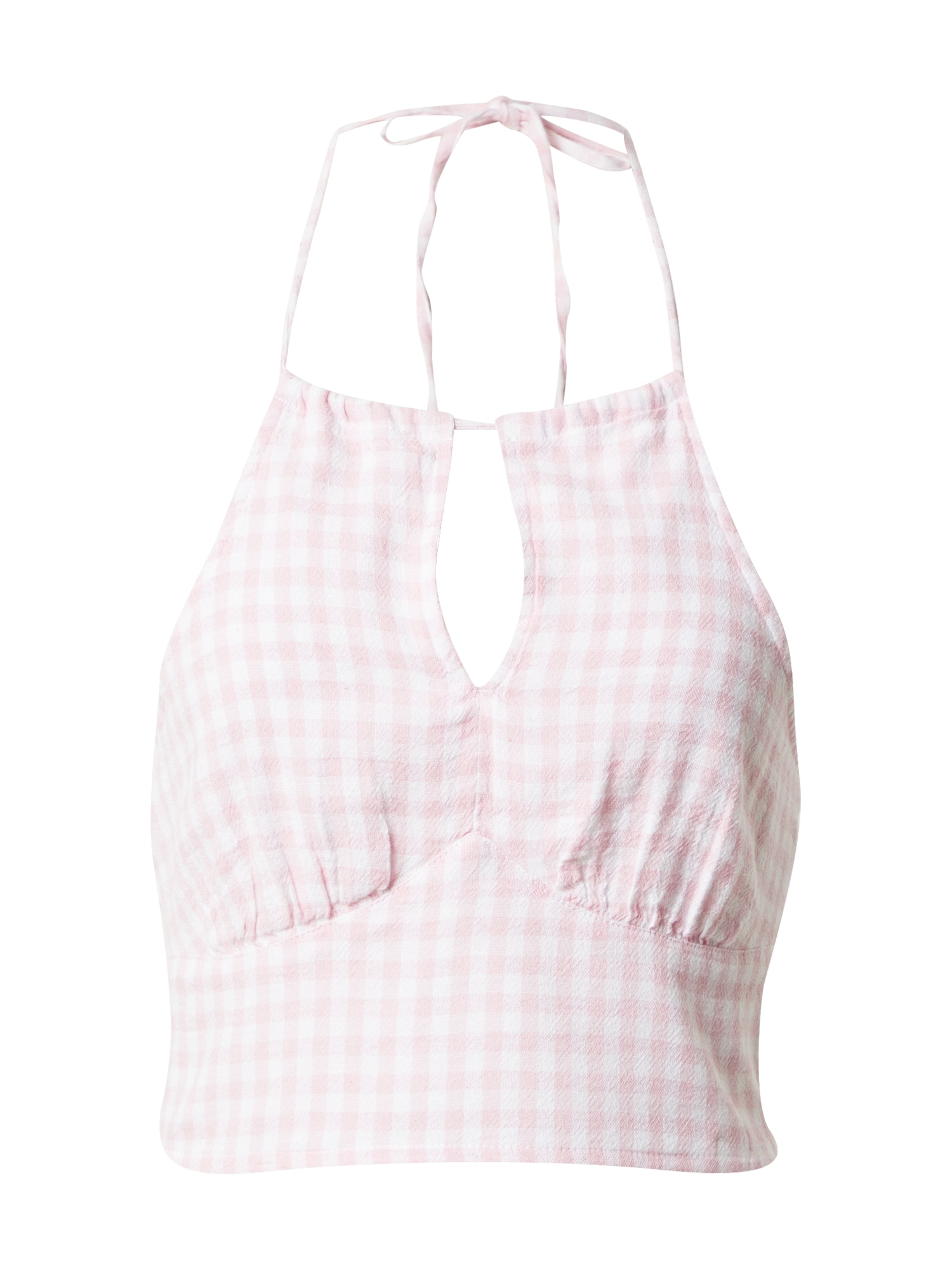 HOLLISTER Top  pastelno roza / bela