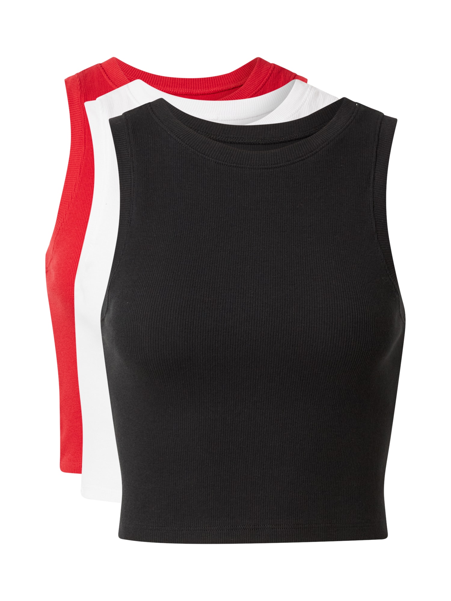 HOLLISTER Top  rdeča / črna / bela