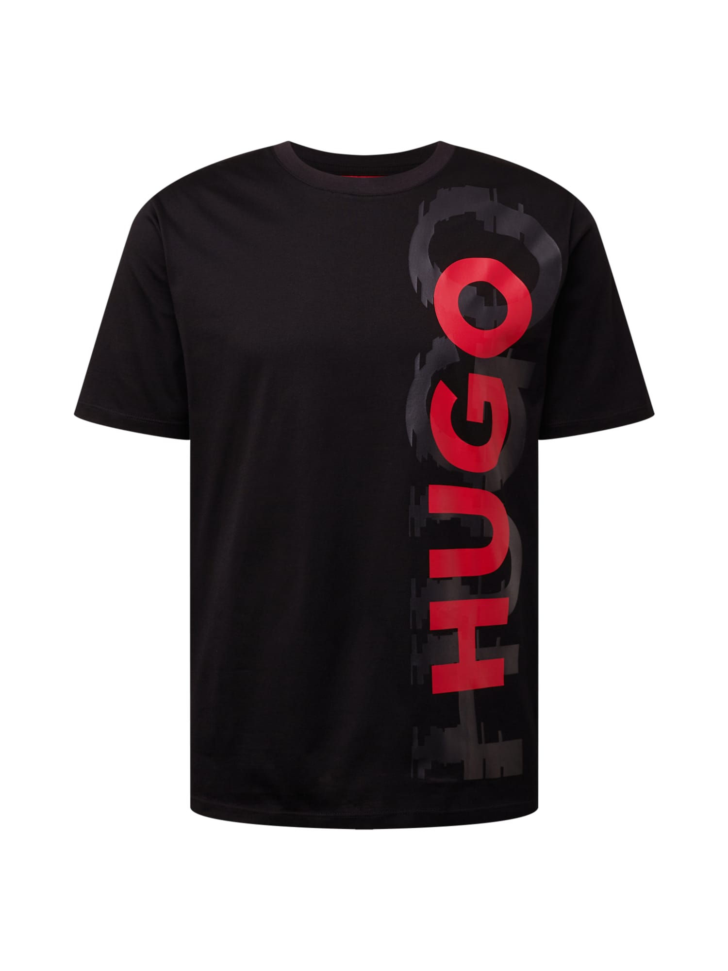 HUGO Majica 'Dansovino'  temno siva / rdeča / črna