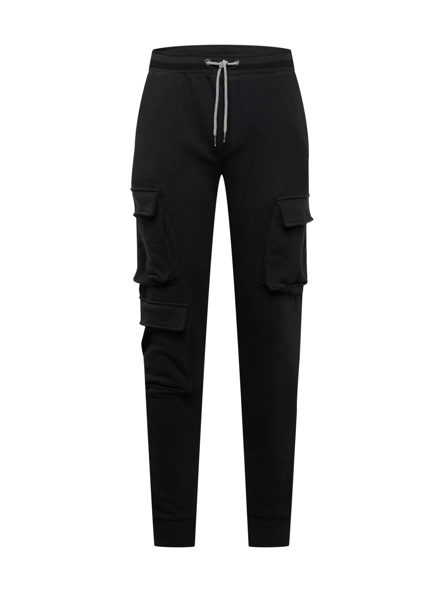 INDICODE JEANS Kargo hlače 'Cosimo'  črna / bela