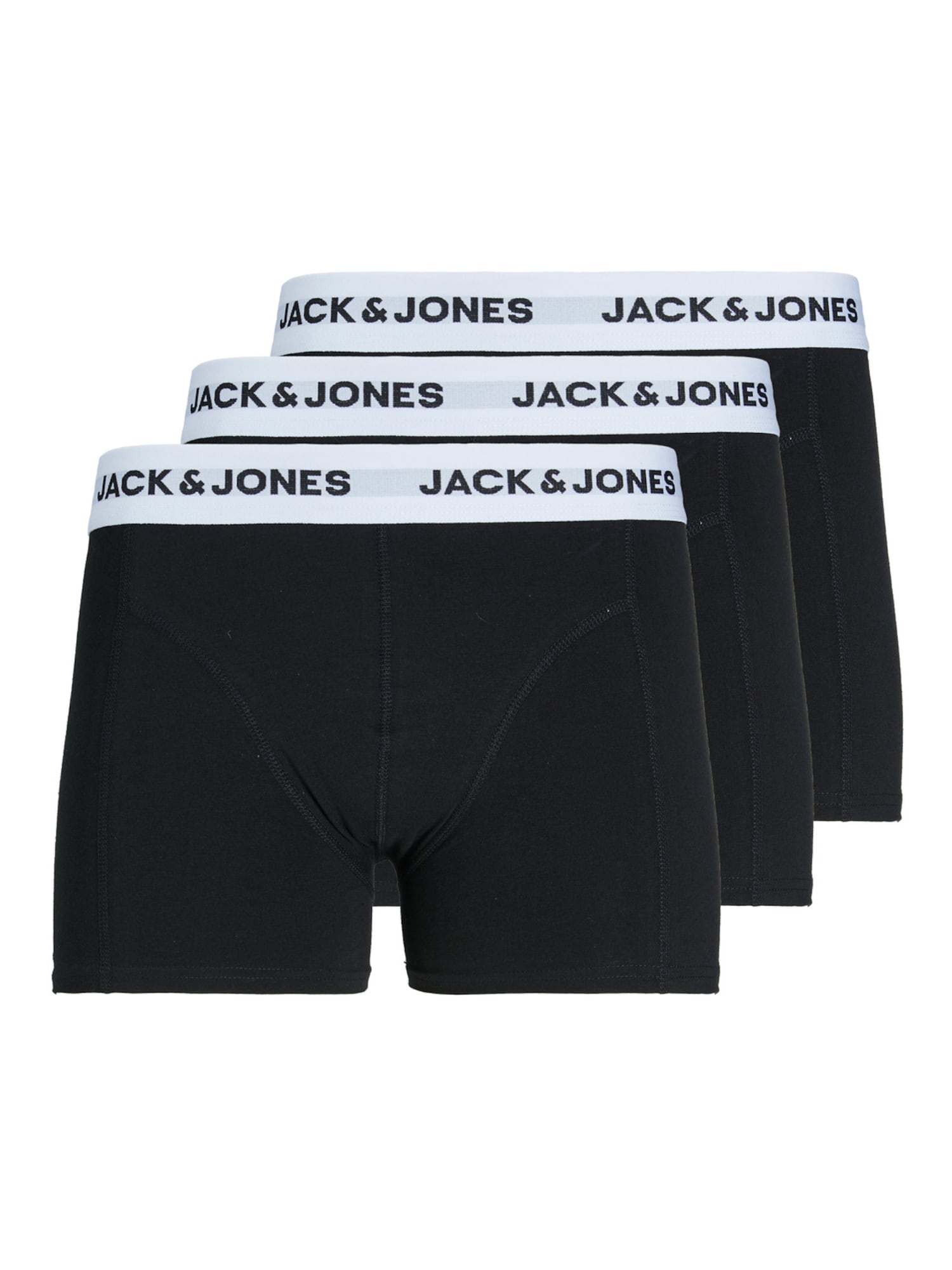 JACK & JONES Boksarice  črna / bela