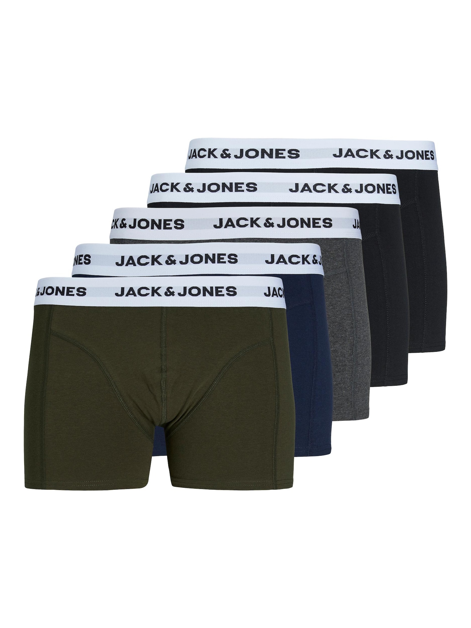 JACK & JONES Boksarice  mornarska / temno siva / kaki / črna