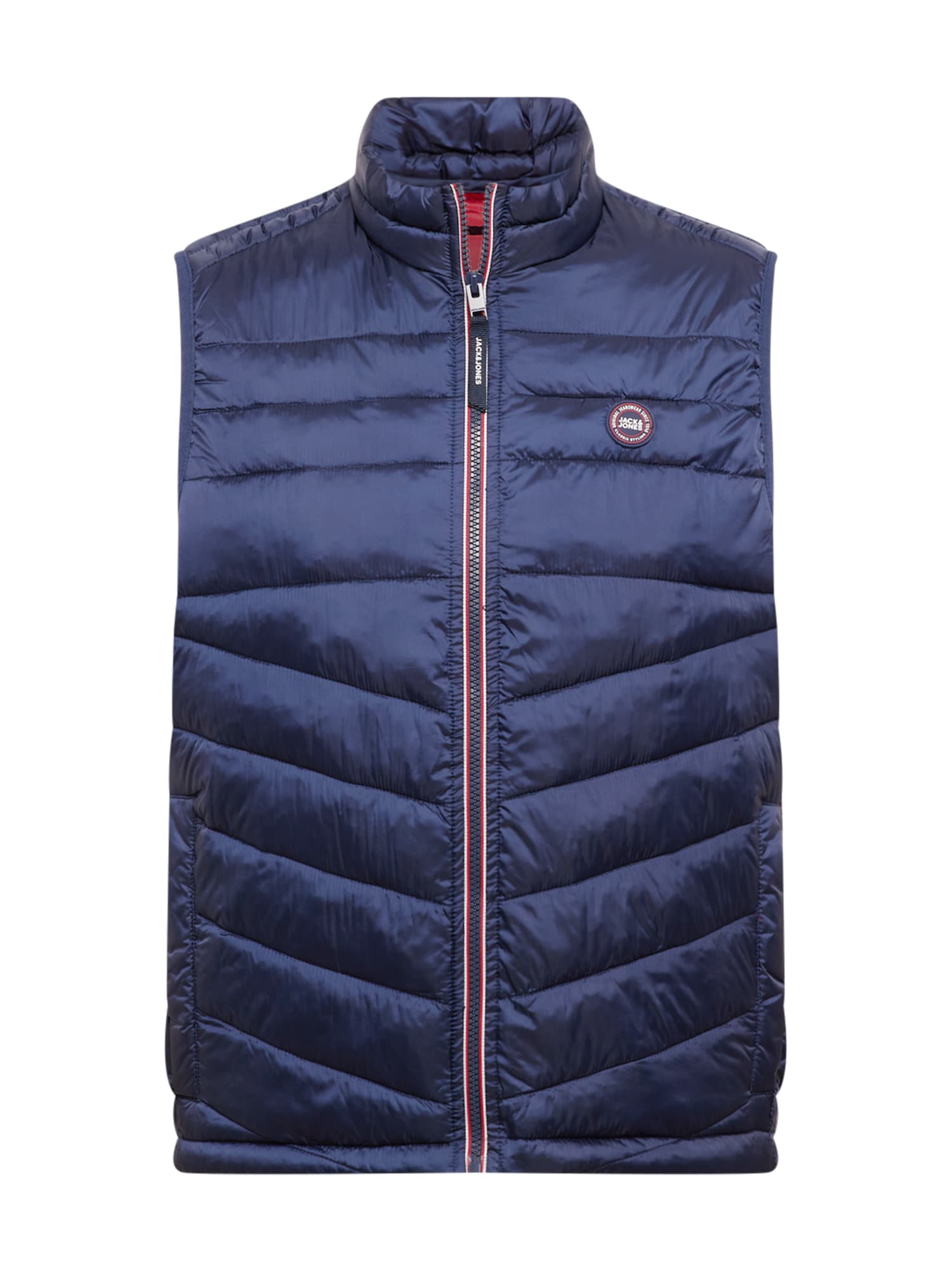 JACK & JONES Brezrokavnik 'Ehero'  mornarska / siva / rdeča / bela