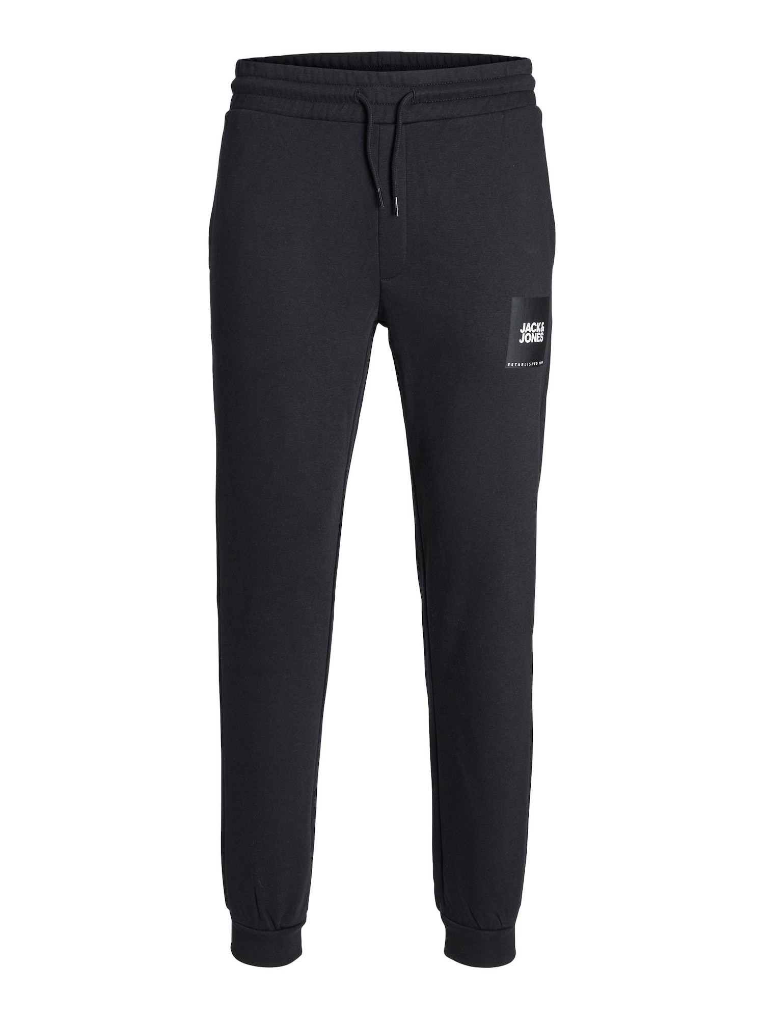 JACK & JONES Hlače 'Gordon'  črna / bela