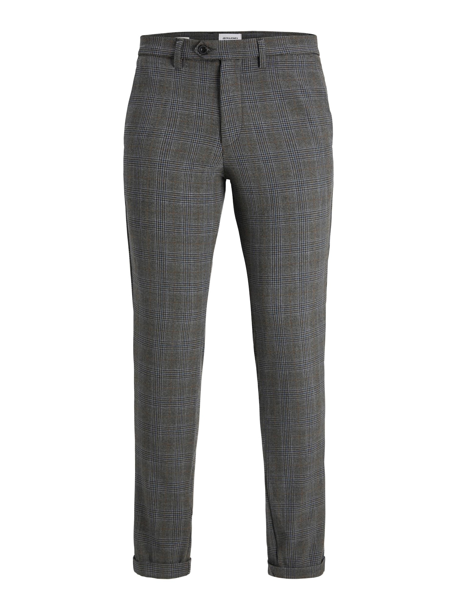 JACK & JONES Hlače 'MARCO CONNOR'  rjava / svetlo siva / temno siva