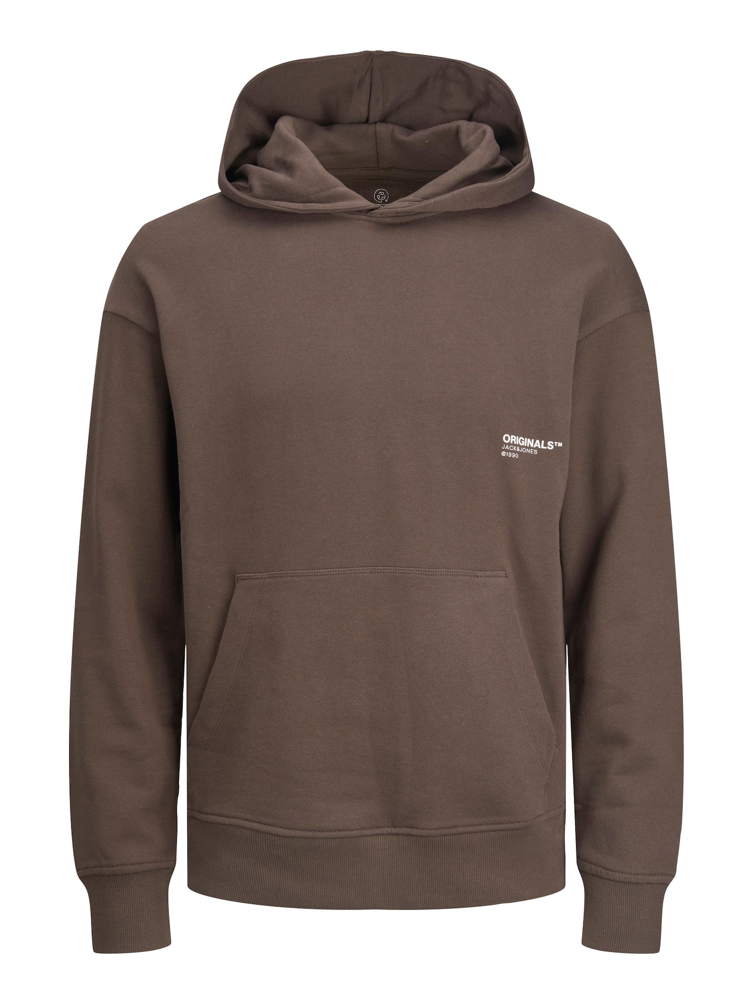 JACK & JONES Majica 'Clean'  mokka / bela