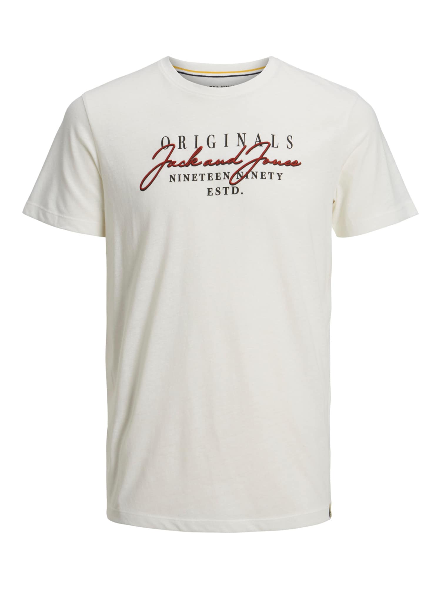JACK & JONES Majica 'Willow'  mornarska / rdeča / off-bela