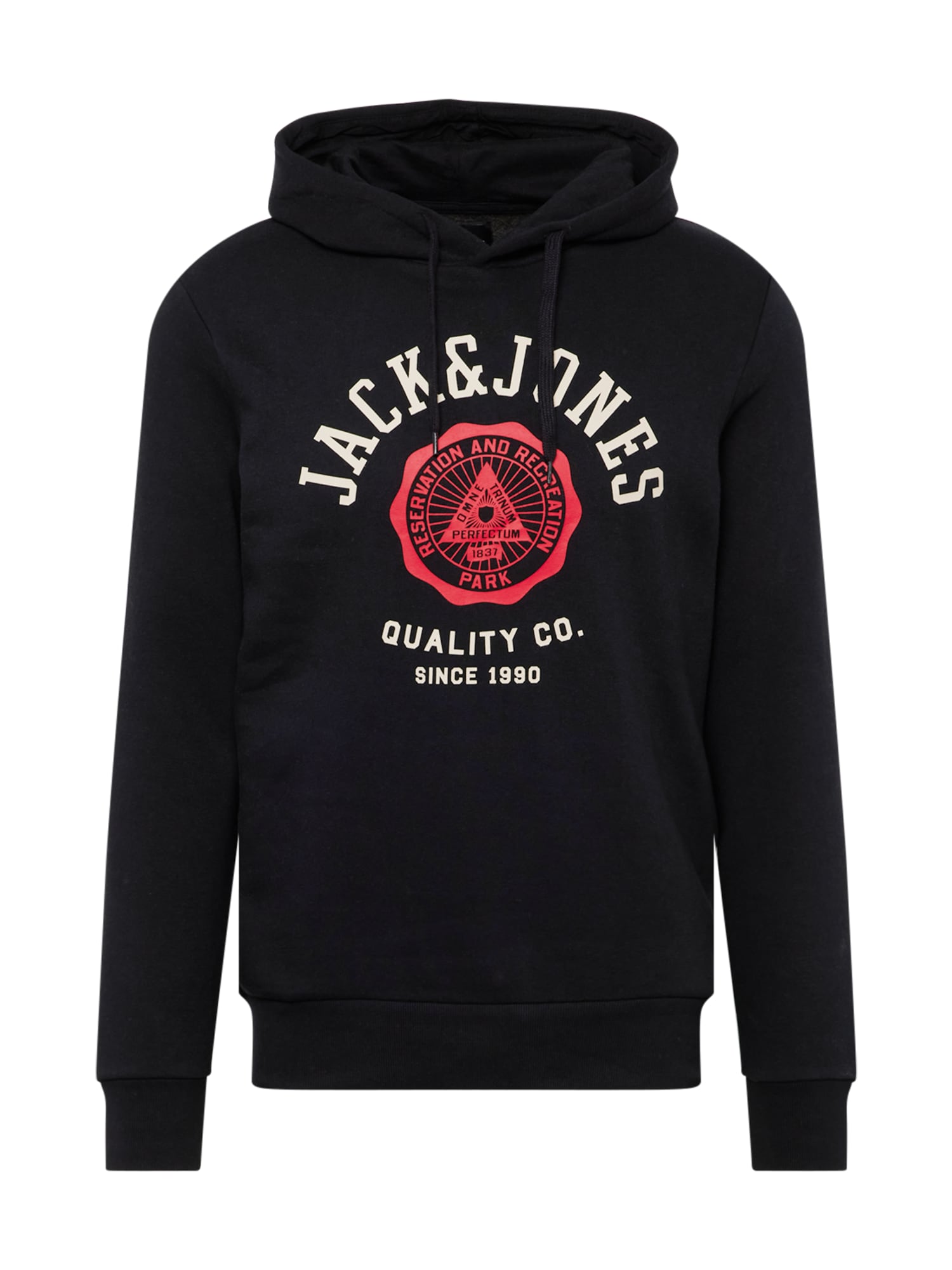 JACK & JONES Majica  rdeča / črna / bela