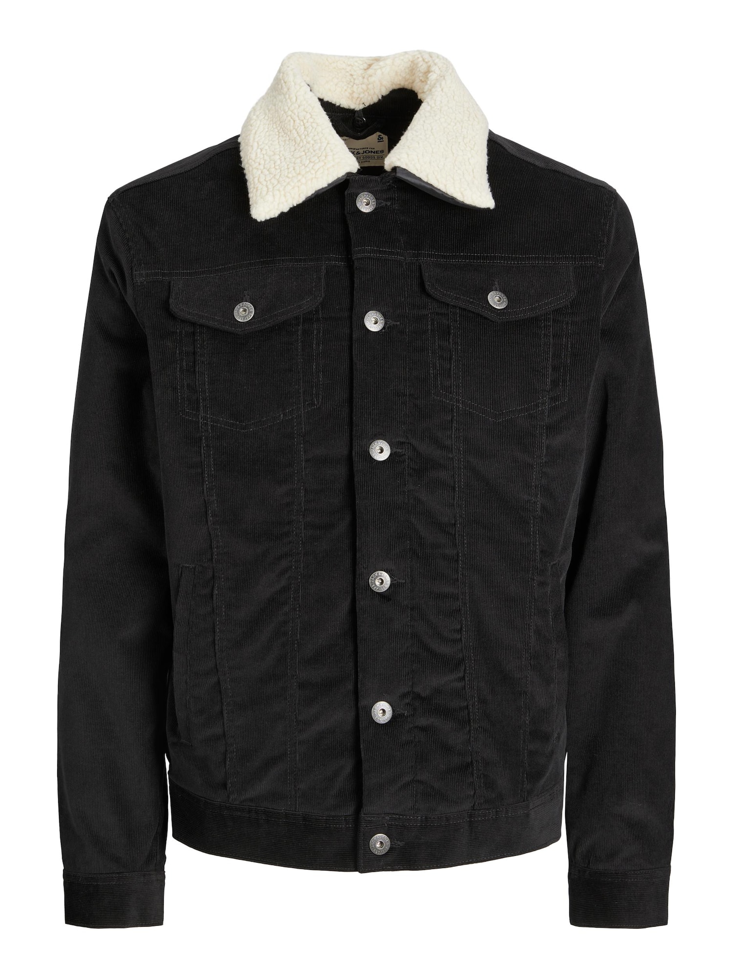 JACK & JONES Prehodna jakna 'Alvin'  črna / off-bela