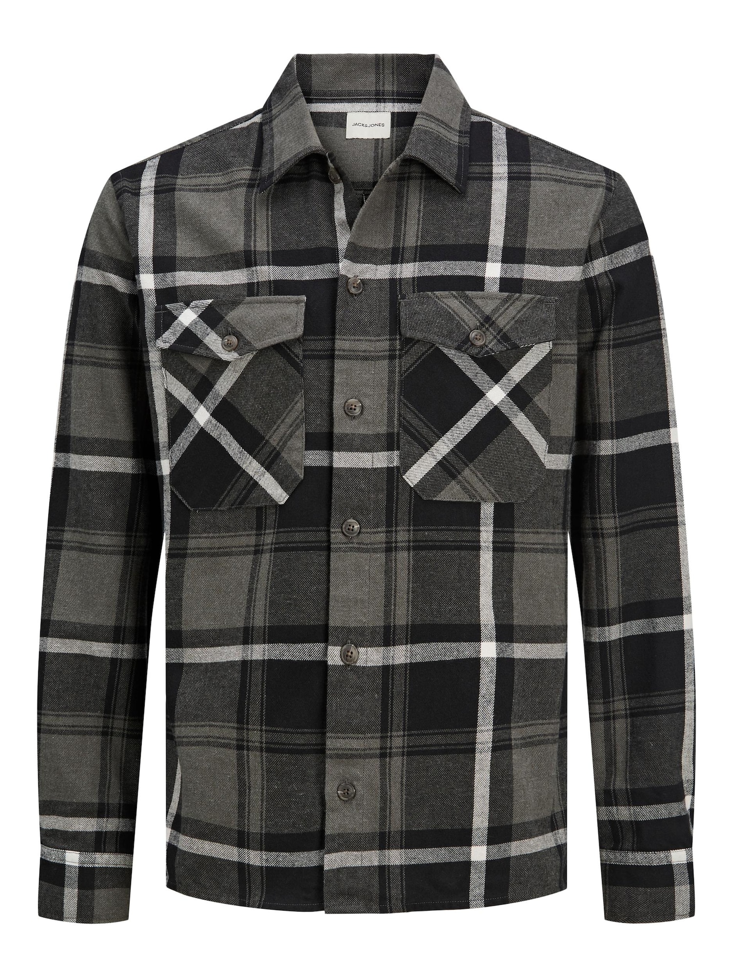 JACK & JONES Prehodna jakna 'Ejay'  siva / črna / bela