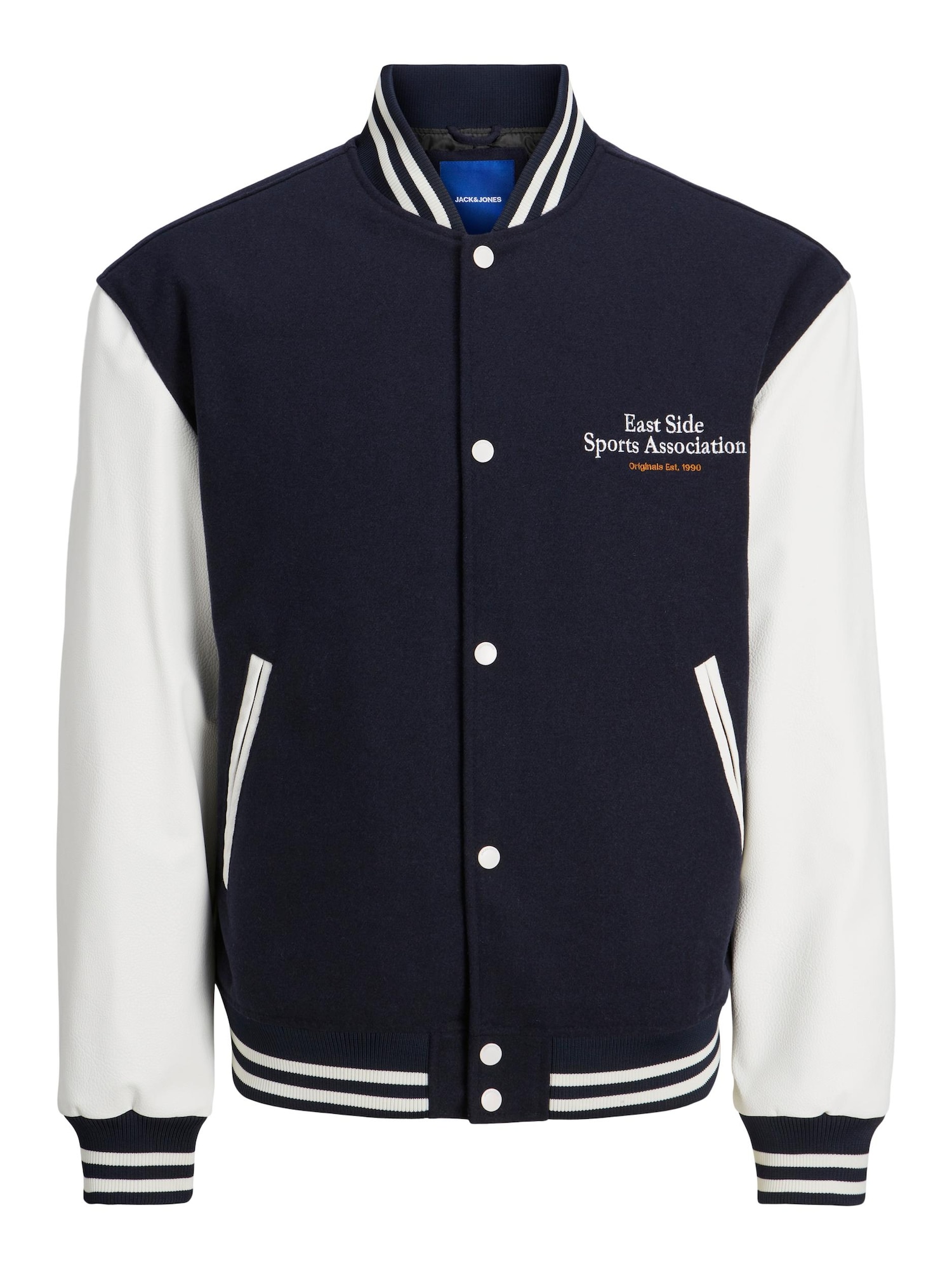 JACK & JONES Prehodna jakna  mornarska / bela