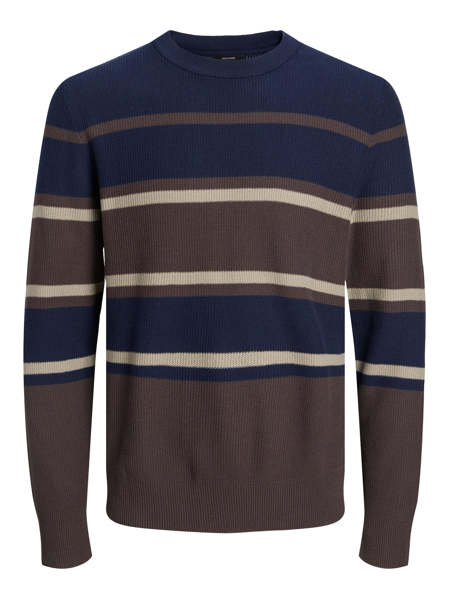 JACK & JONES Pulover 'BLAFALCO'  bež / mornarska / temno rjava