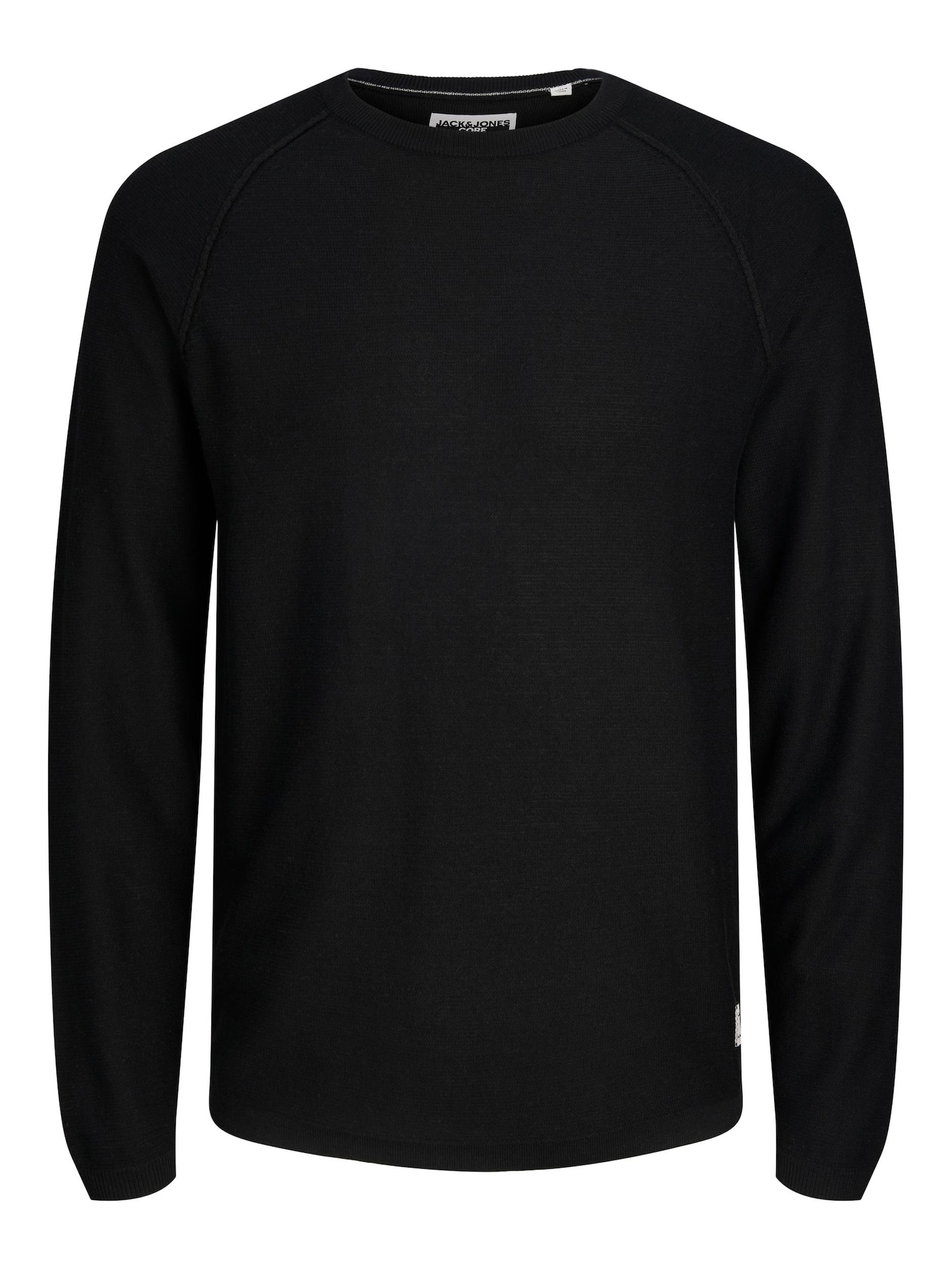 JACK & JONES Pulover 'Berg'  črna / bela