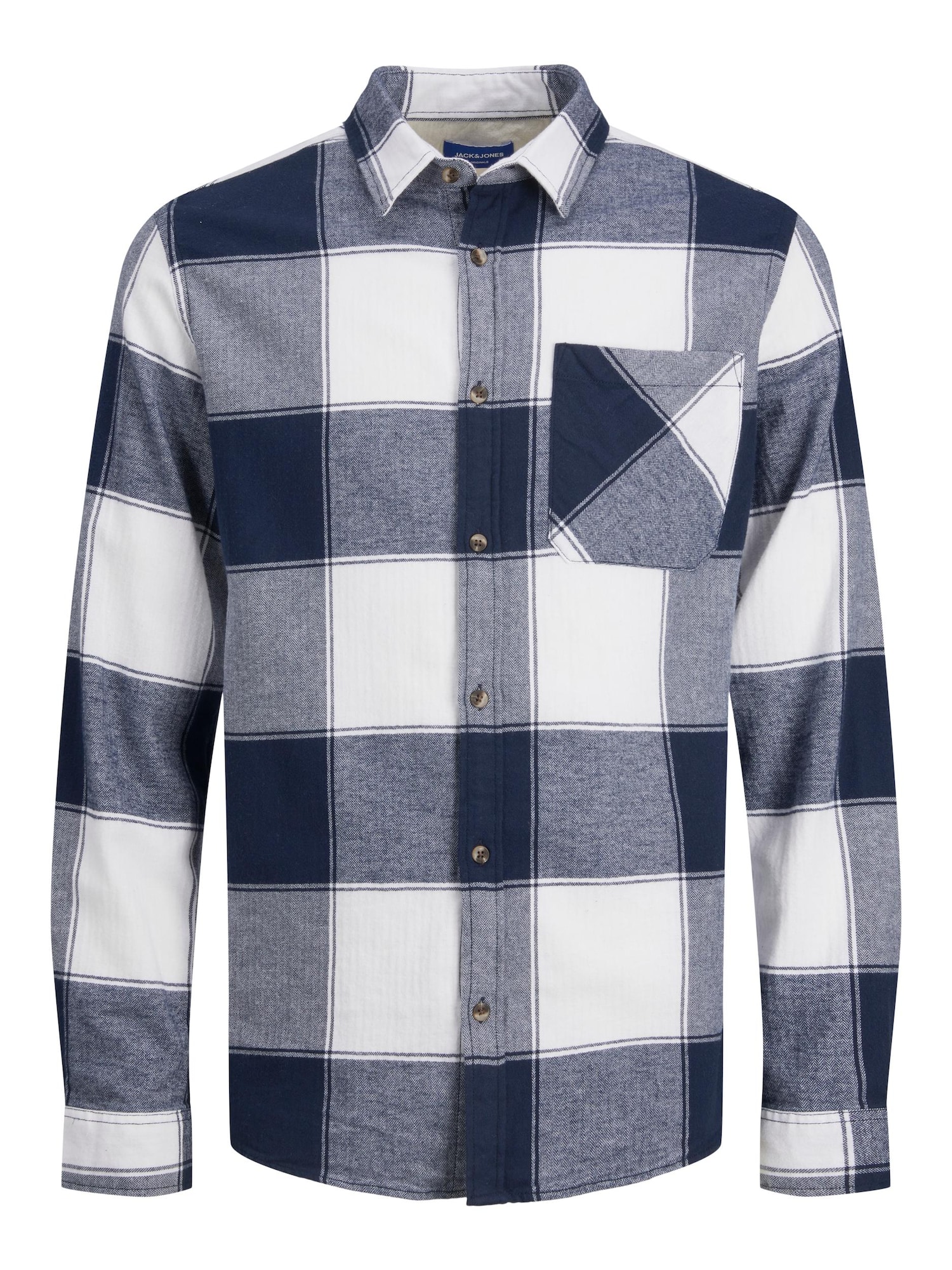 JACK & JONES Srajca 'OWEN'  mornarska / bela