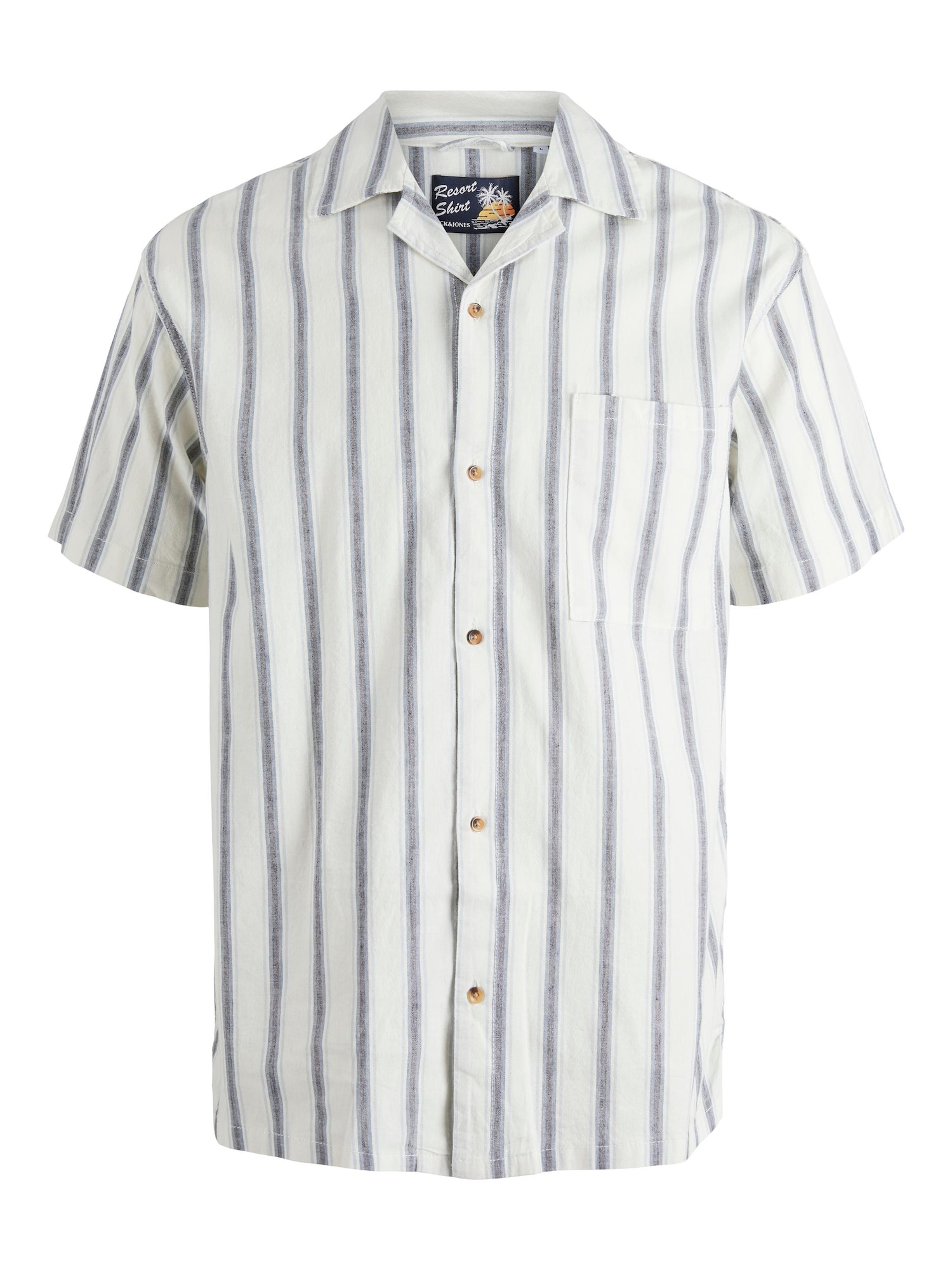 JACK & JONES Srajca  dimno modra / golobje modra / bela