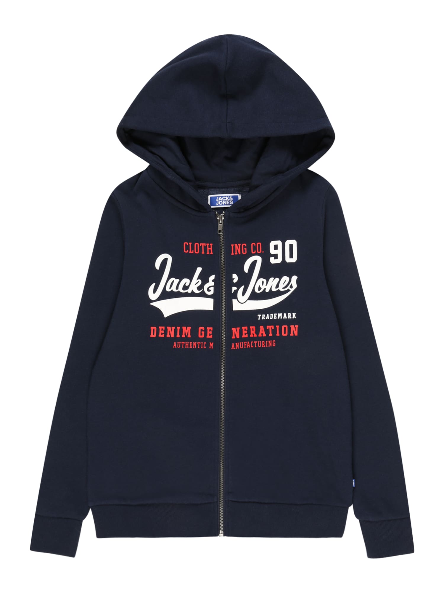 Jack & Jones Junior Jopa na zadrgo  nočno modra / rdeča / bela