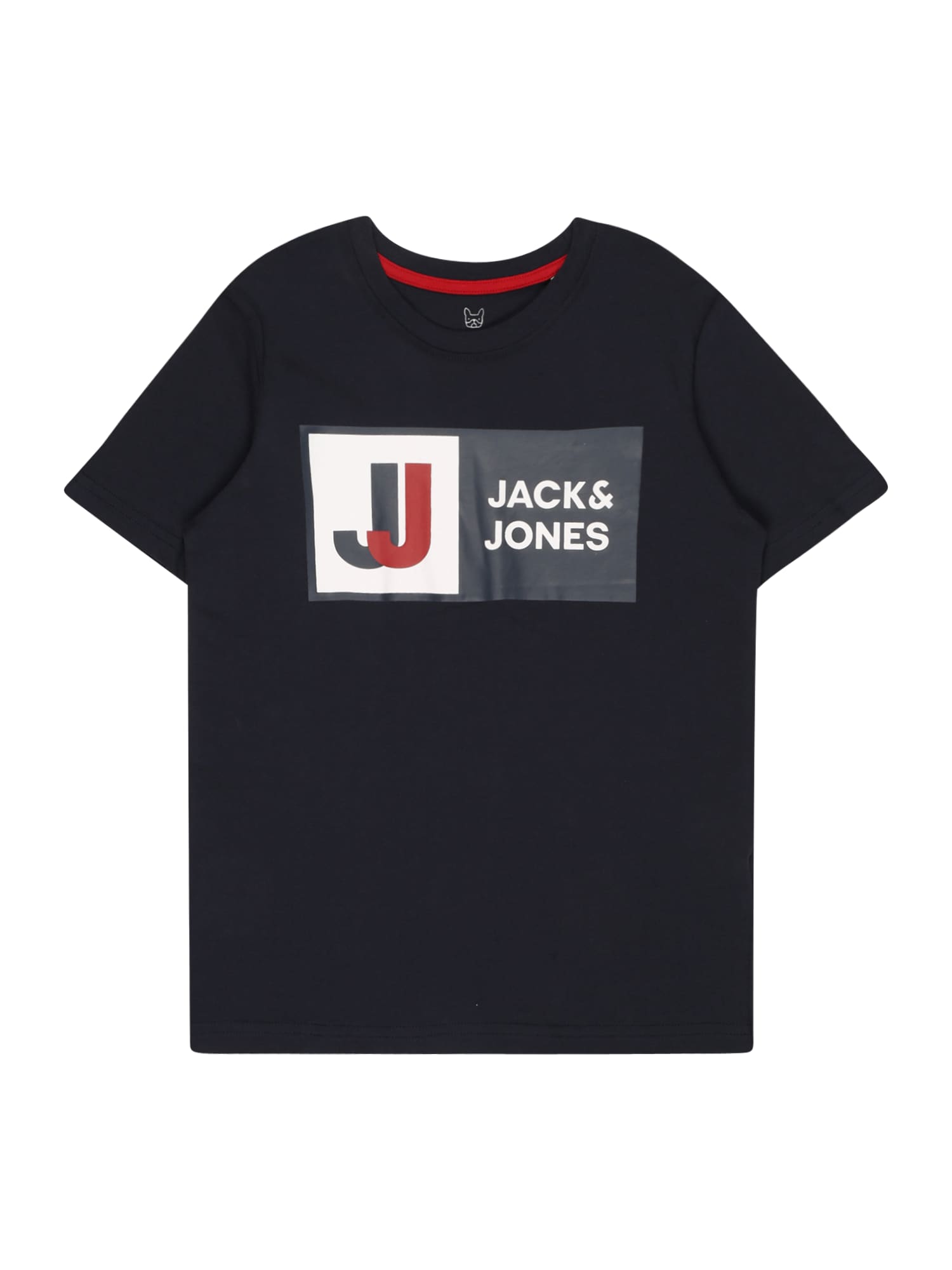 Jack & Jones Junior Majica 'Logan'  mornarska / rdeča / bela