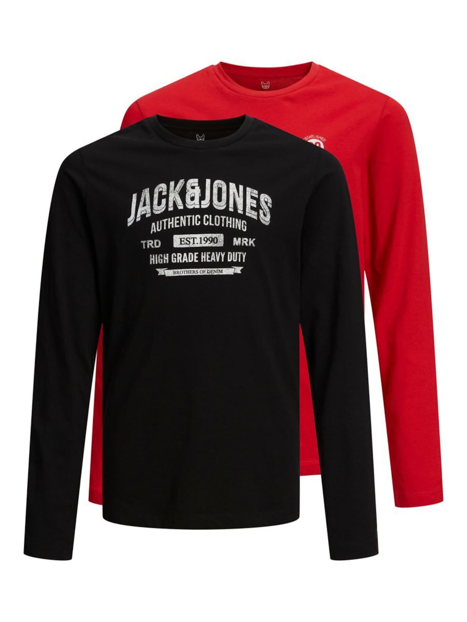 Jack & Jones Junior Majica  rdeča / črna / bela