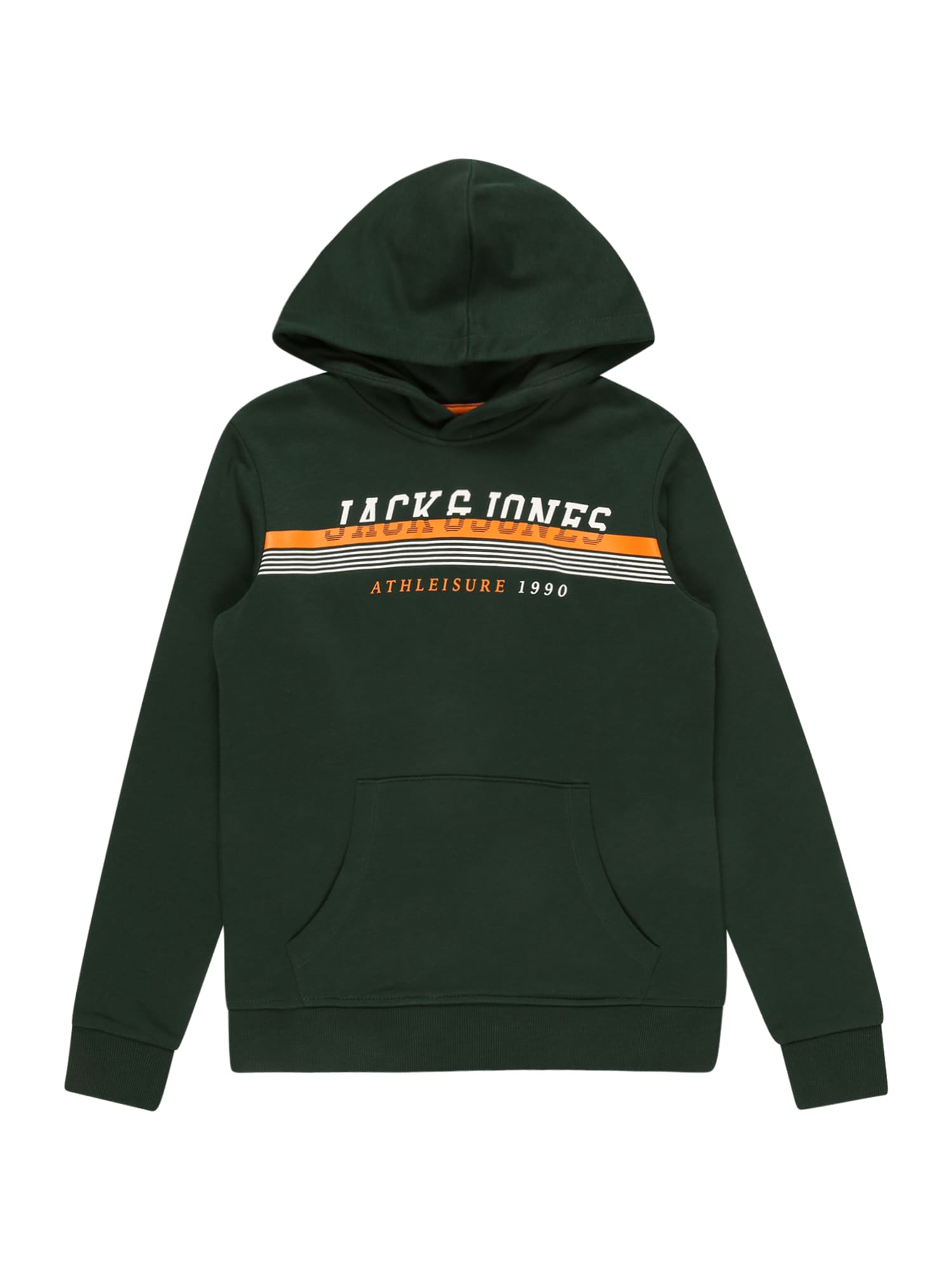 Jack & Jones Junior Majica  temno zelena / oranžna / bela
