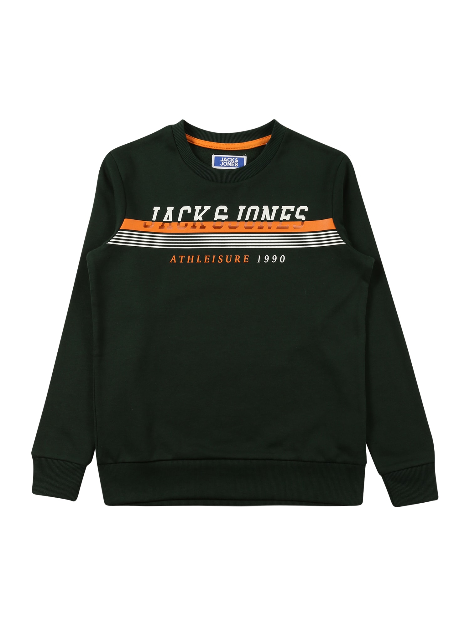 Jack & Jones Junior Majica  temno zelena / oranžna / bela