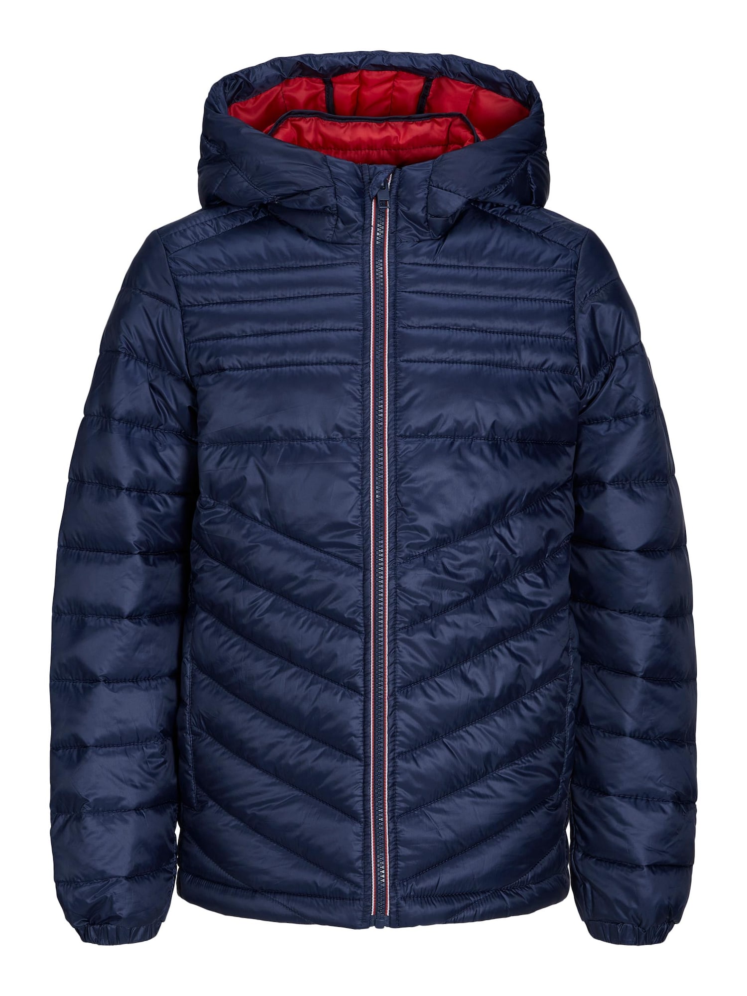 Jack & Jones Junior Zimska jakna 'Hero'  mornarska / rdeča / bela