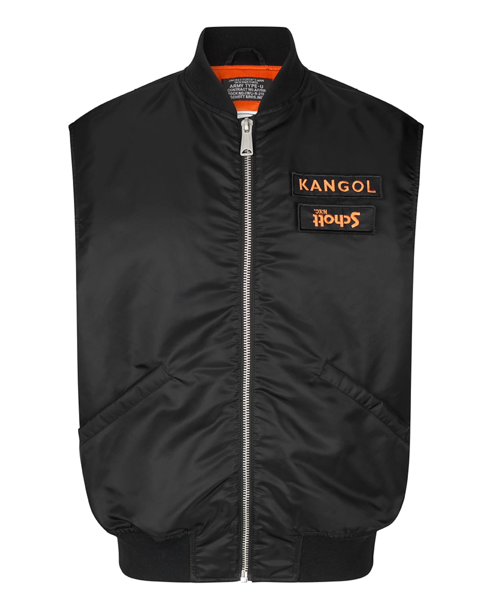 KANGOL Brezrokavnik  oranžna / črna