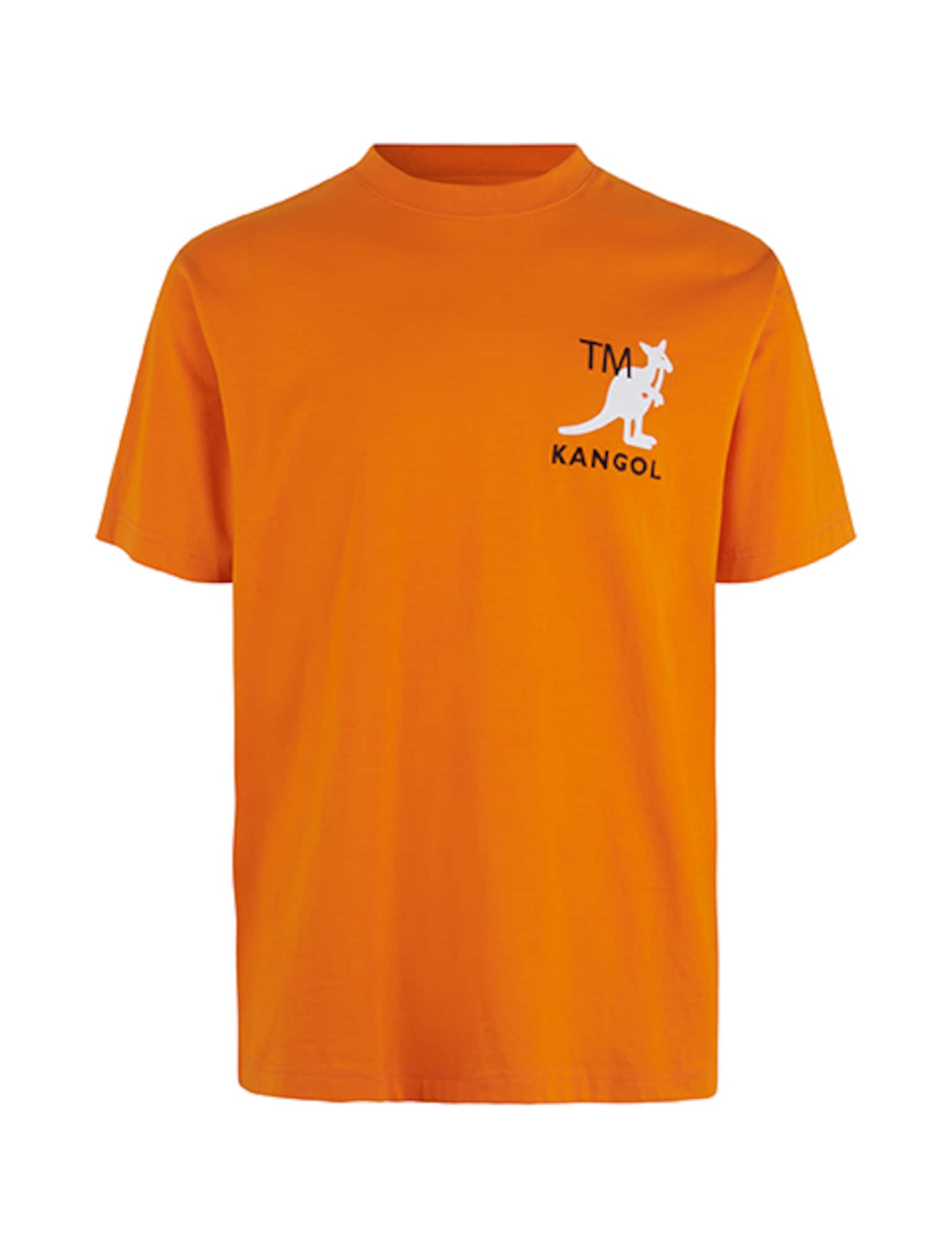 KANGOL Majica 'Harlem'  oranžna / črna / bela