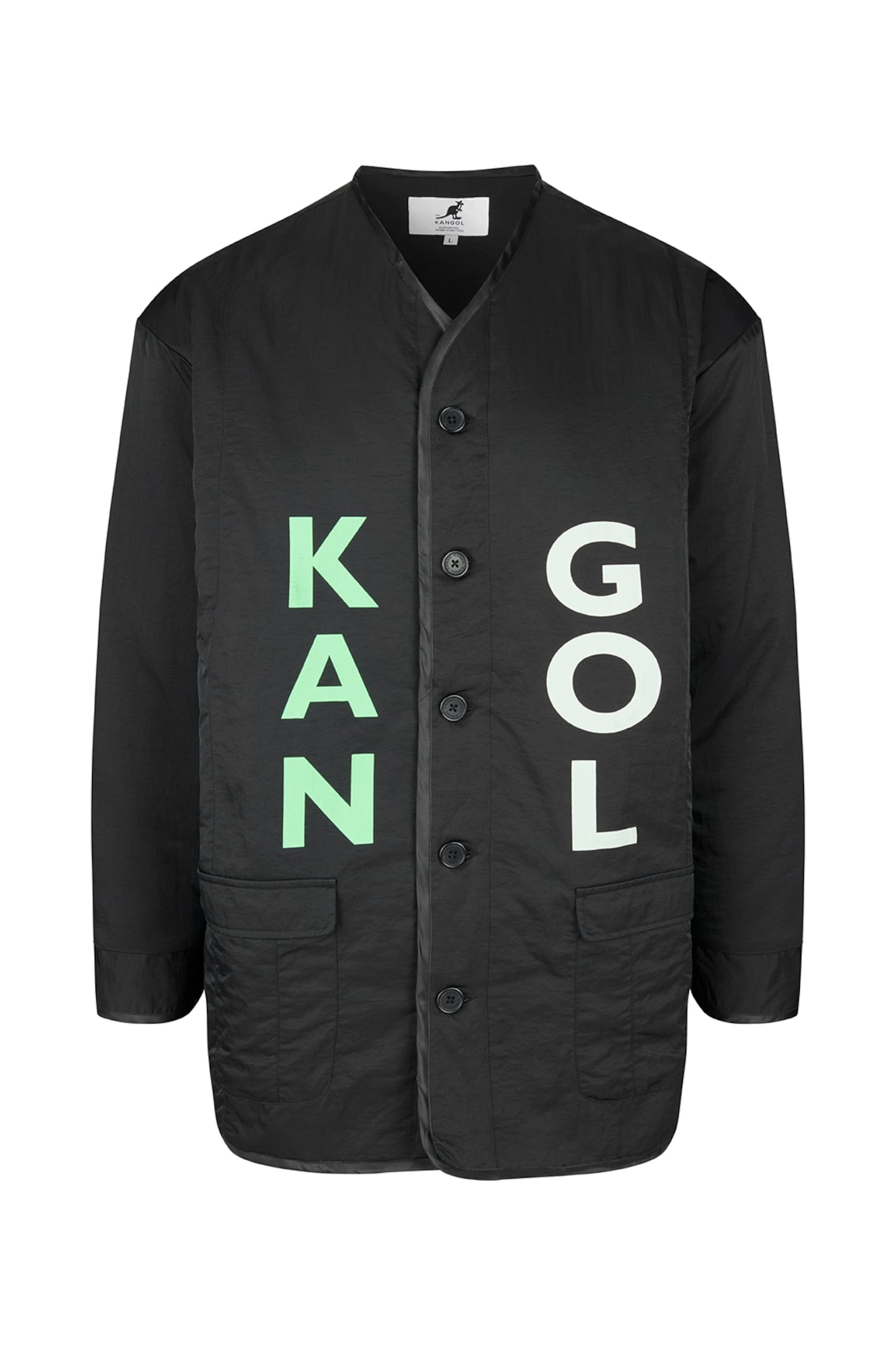 KANGOL Prehodna jakna 'Frisco Liner'  meta / črna / bela