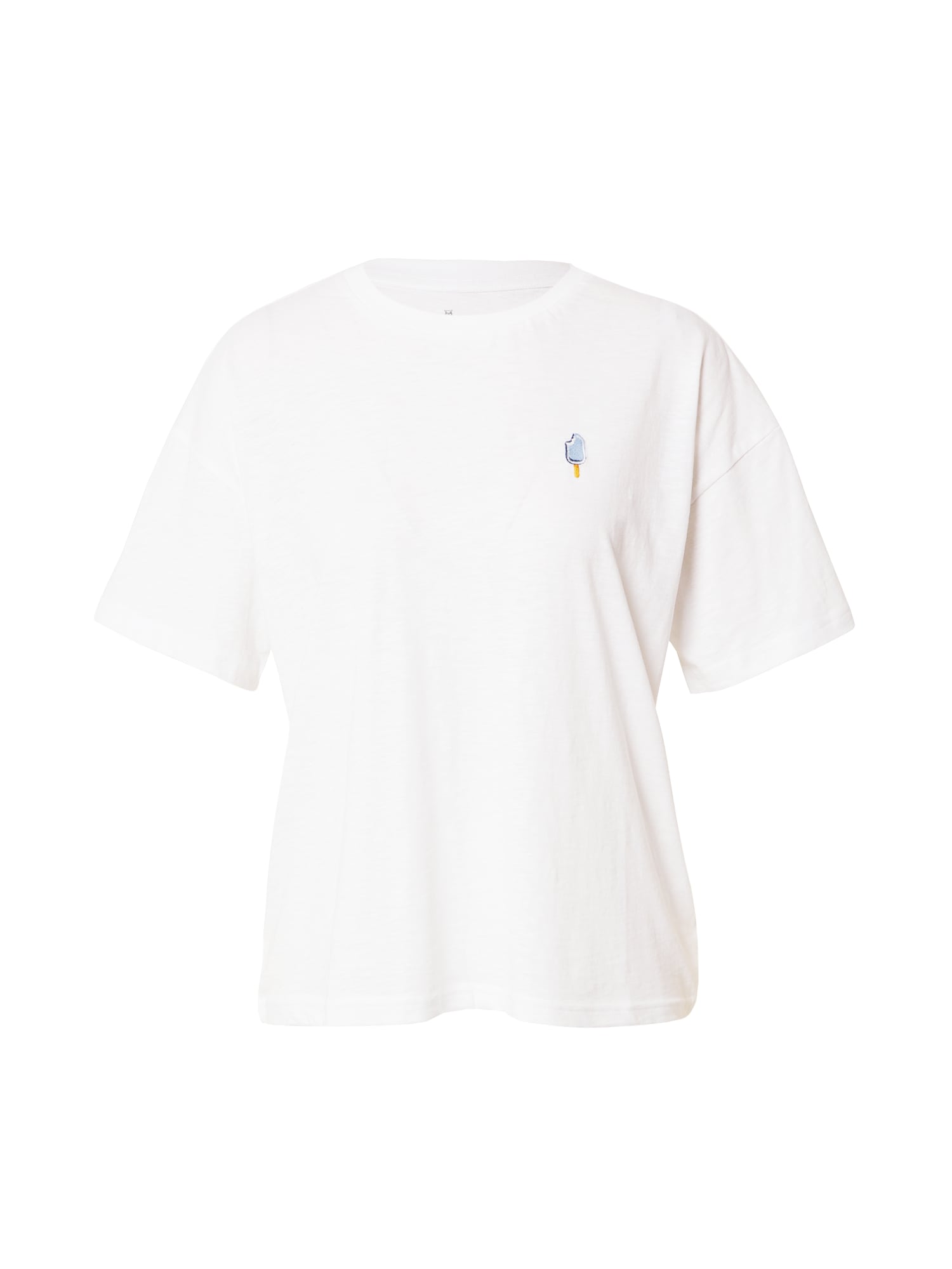 KnowledgeCotton Apparel Majica  bež / svetlo modra / bela