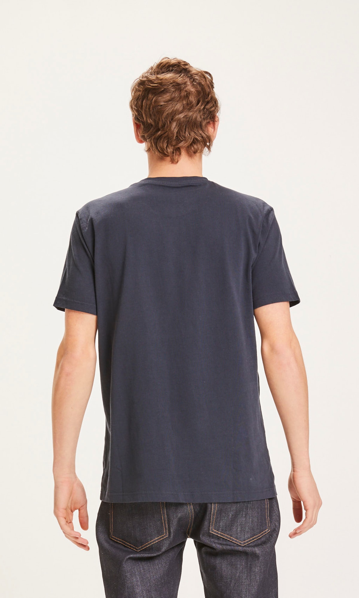 KnowledgeCotton Apparel Majica  marine / bela