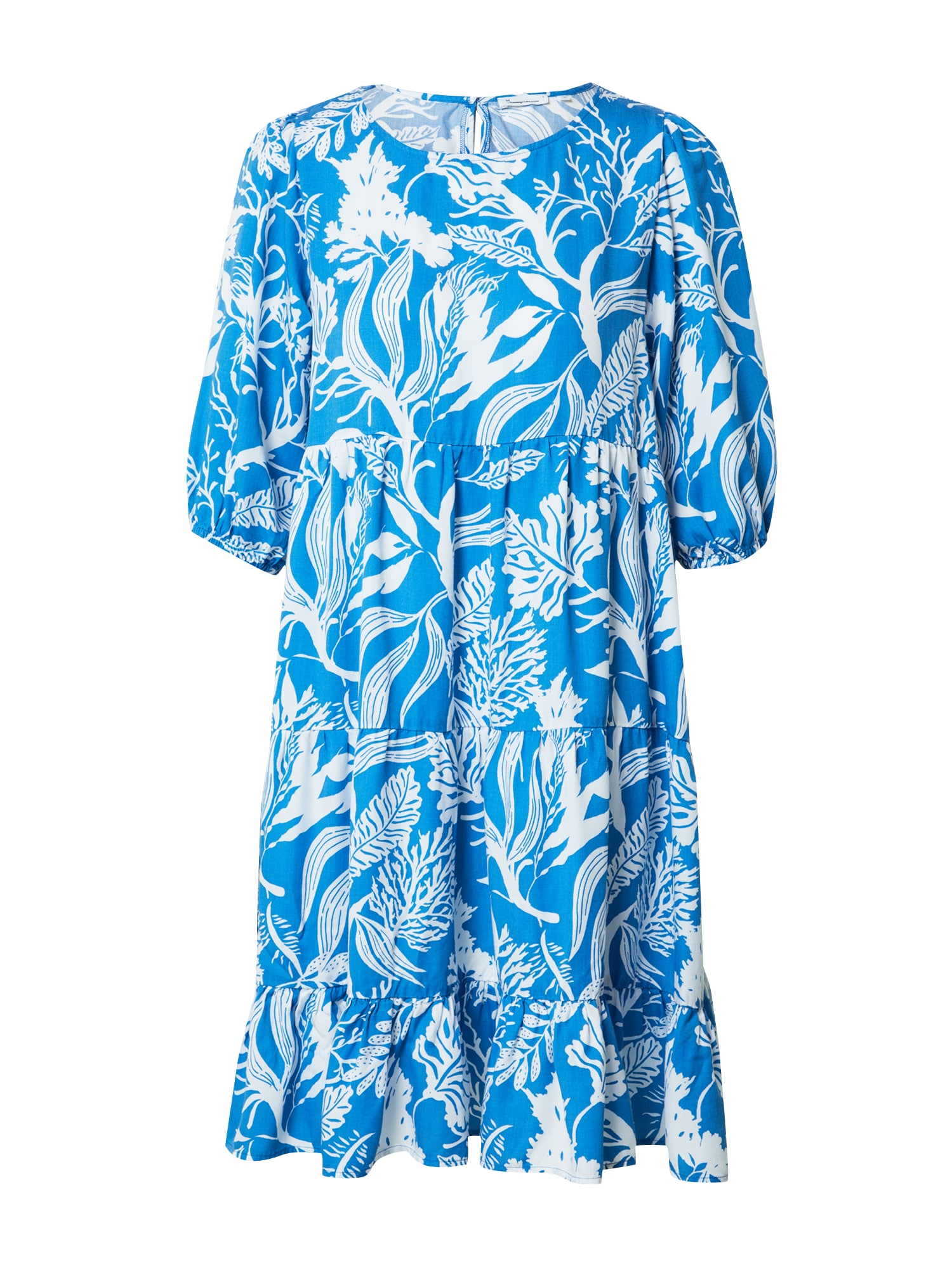 KnowledgeCotton Apparel Obleka  modra / bela