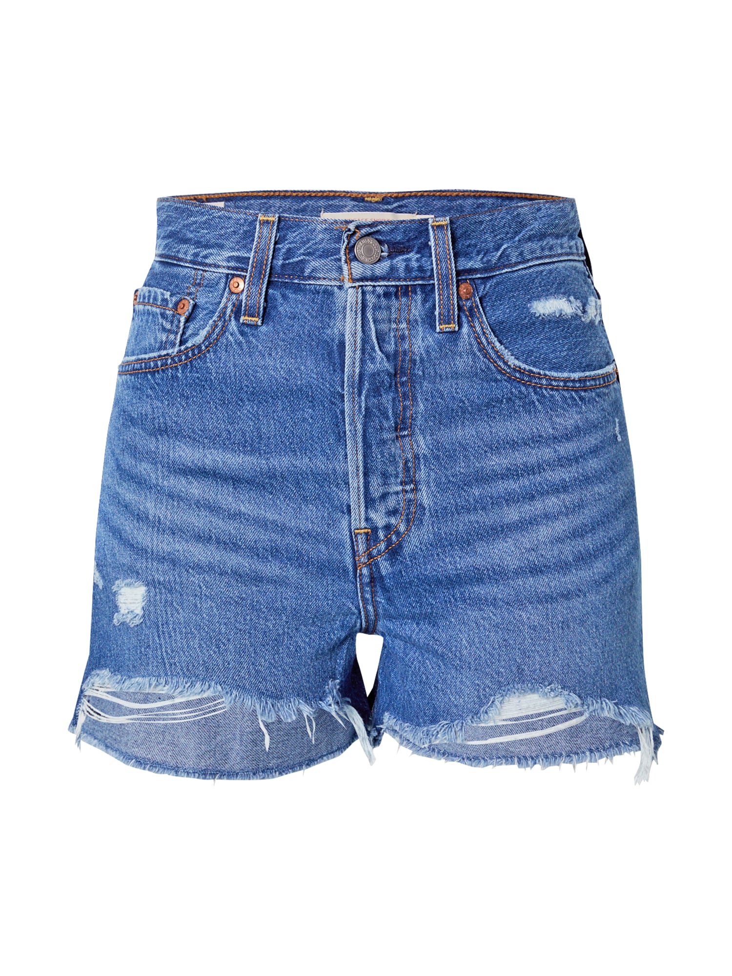 LEVI'S Kavbojke 'RIBCAGE SHORT'  moder denim