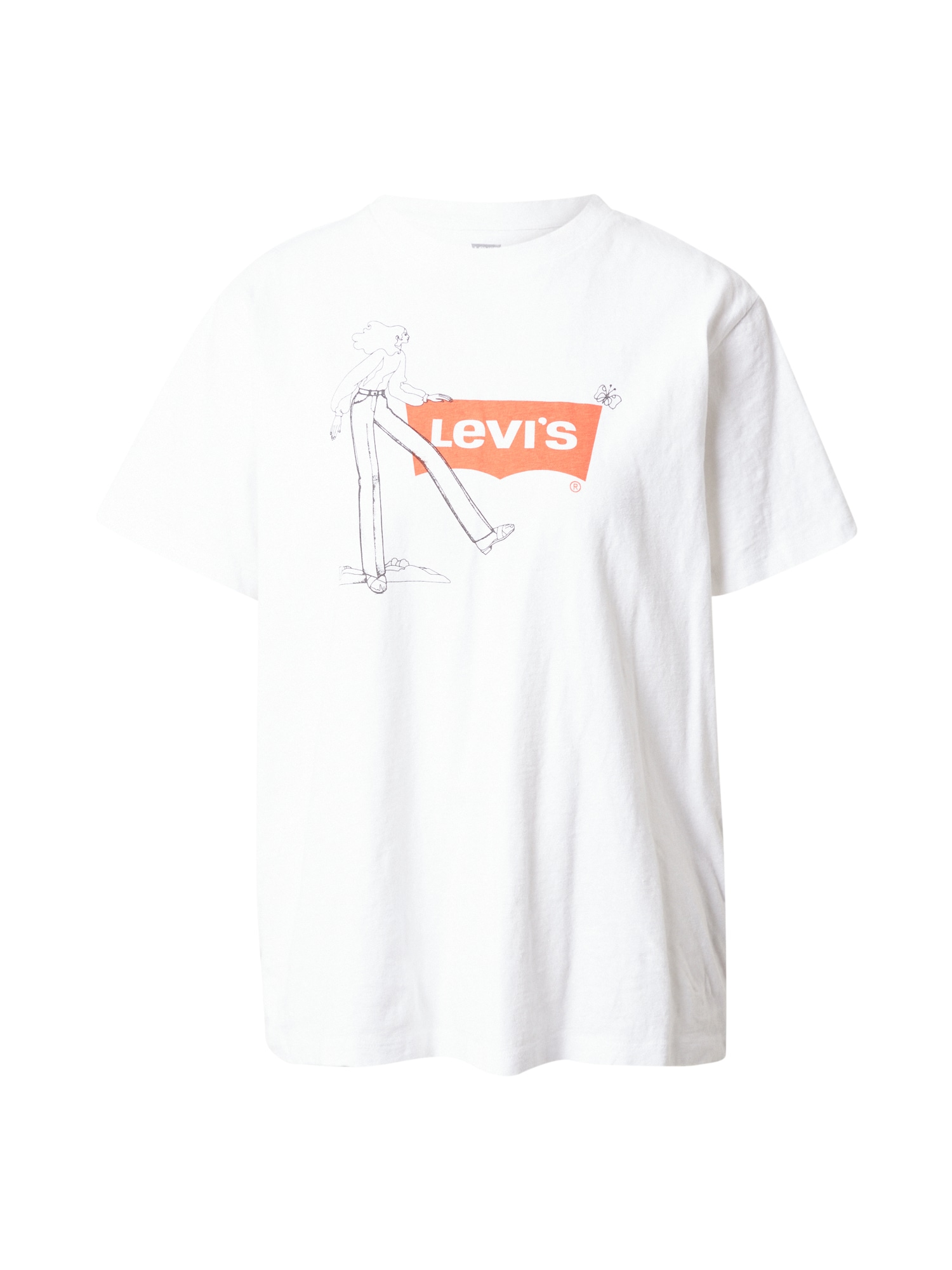 LEVI'S Majica  ognjeno rdeča / črna / bela