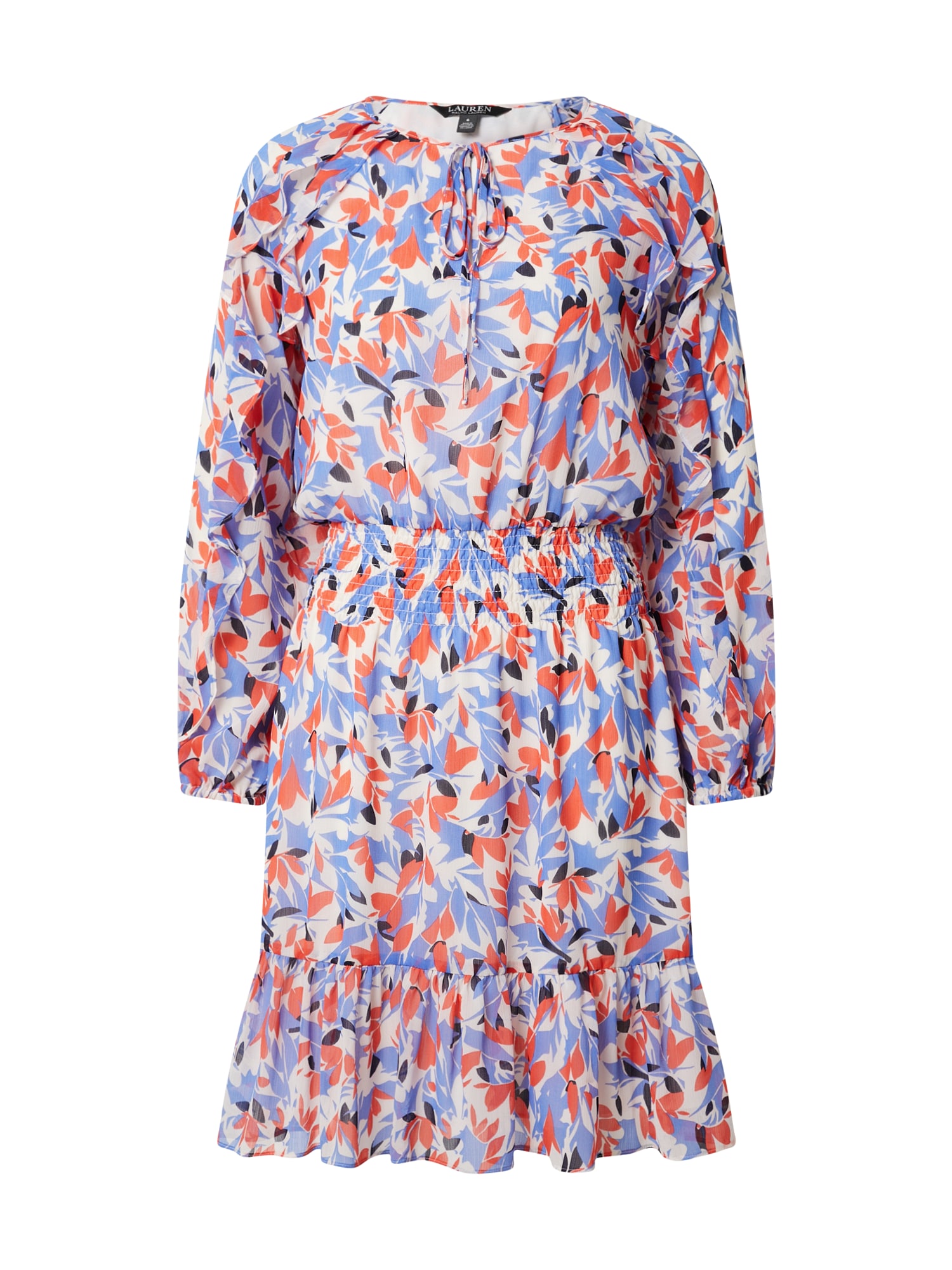 Lauren Ralph Lauren Obleka  mornarska / dimno modra / oranžna / off-bela