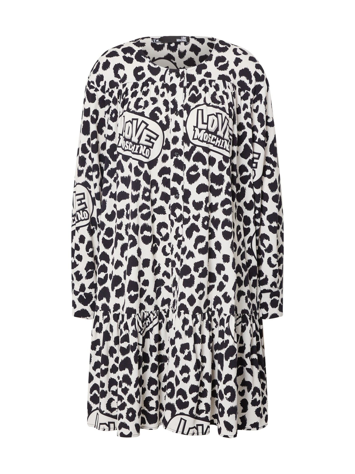 Love Moschino Dolga srajca  črna / bela