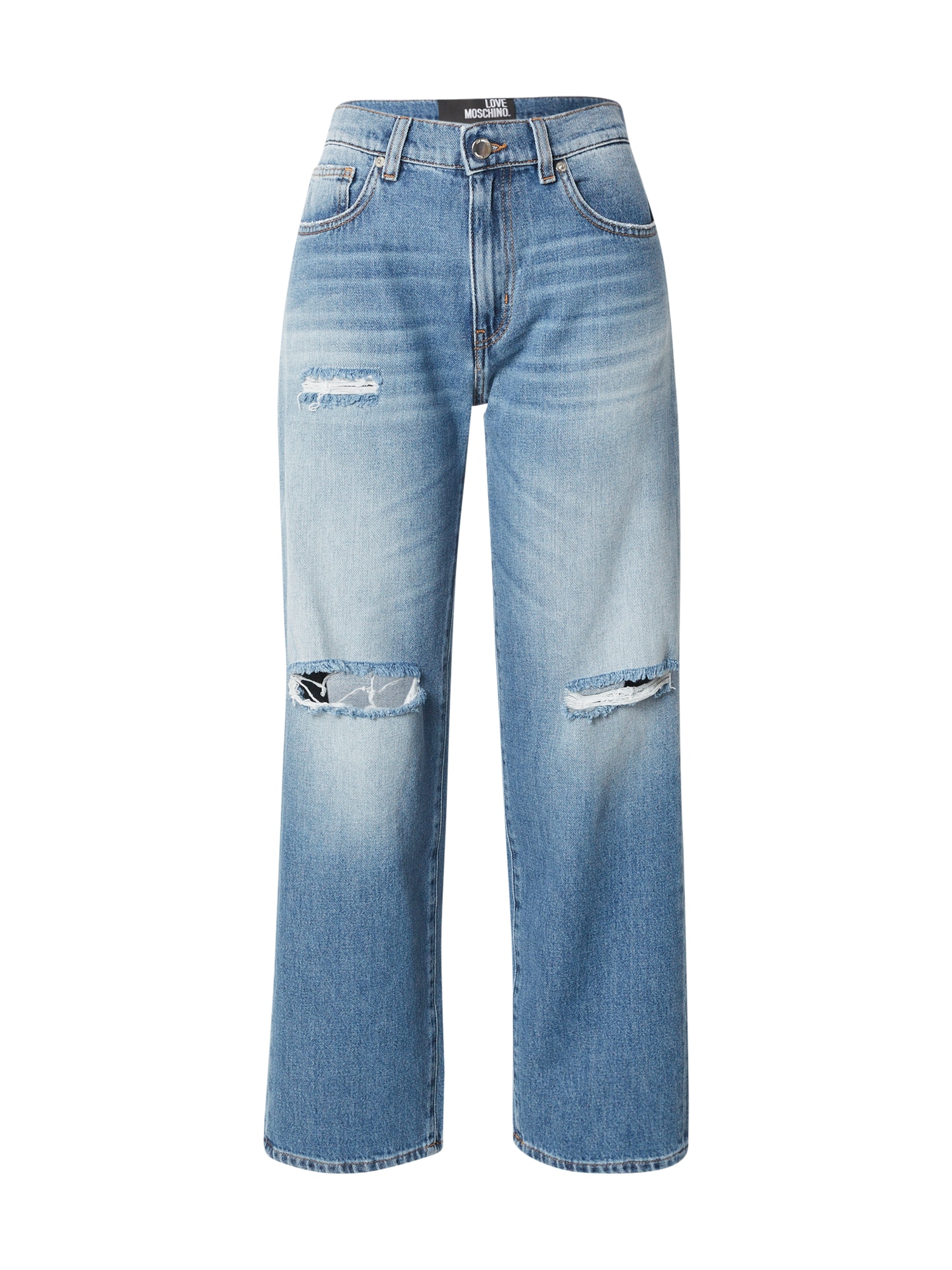 Love Moschino Kavbojke  moder denim / bela