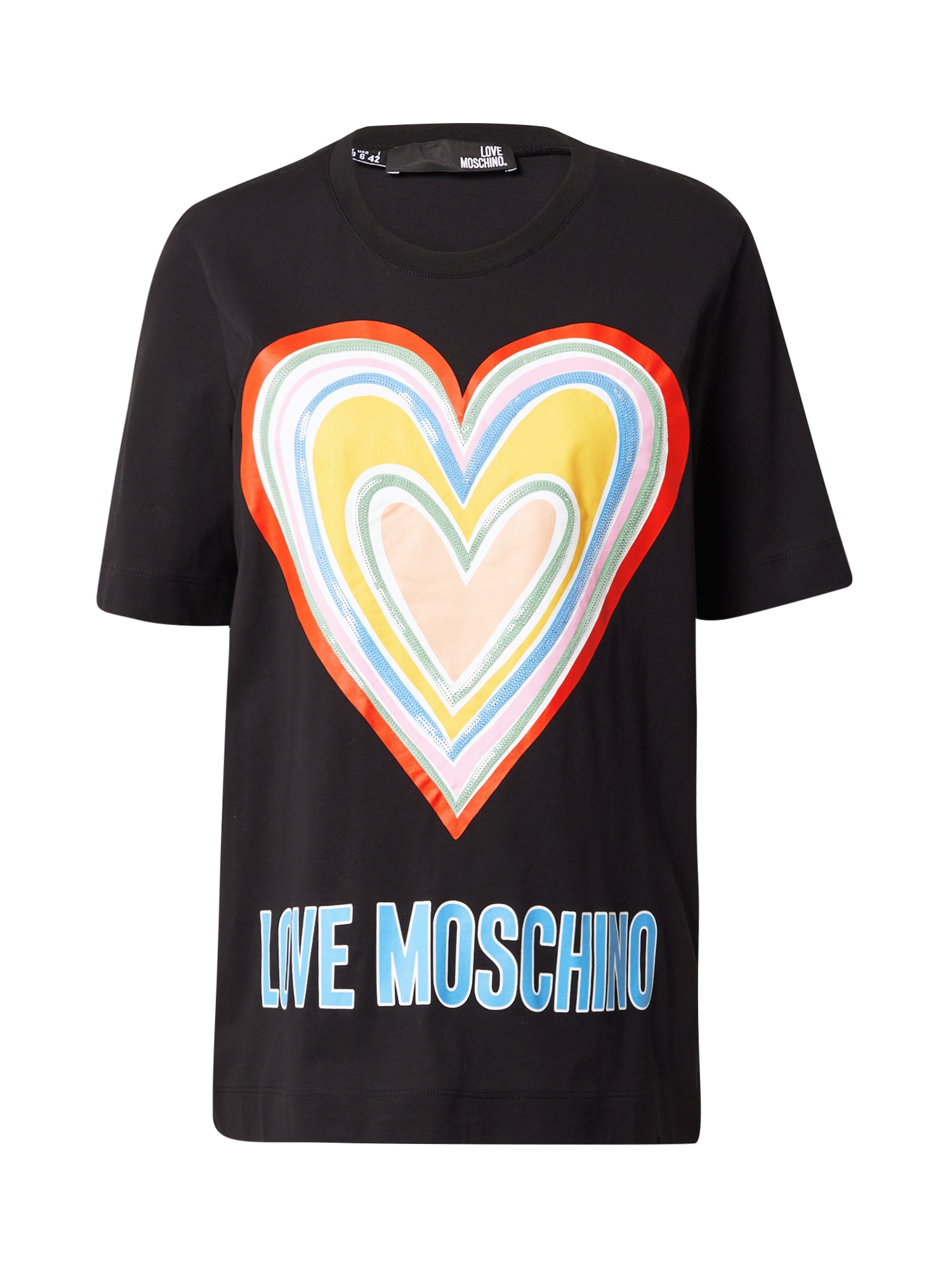 Love Moschino Majica  mešane barve / črna