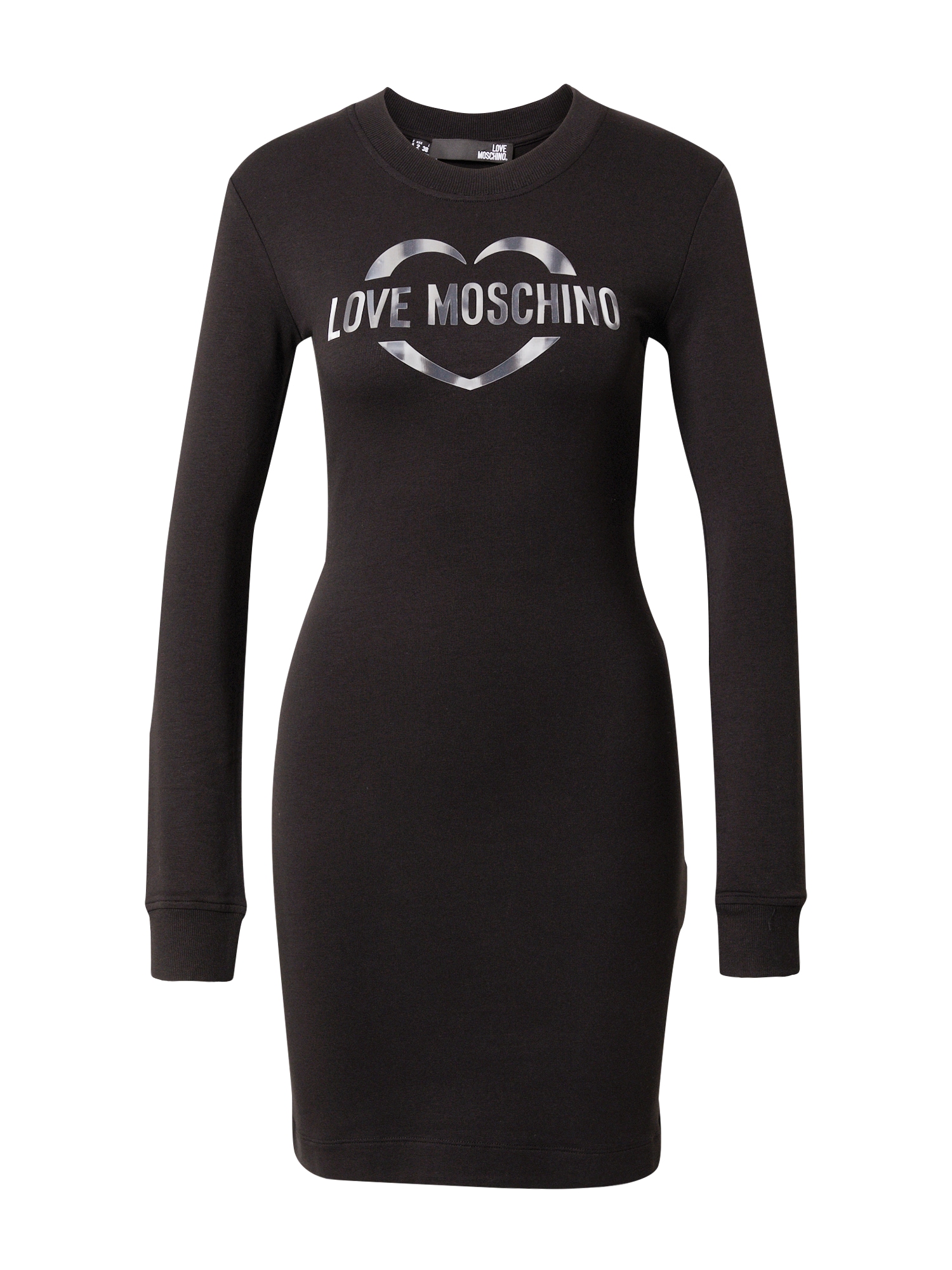 Love Moschino Obleka  svetlo siva / temno siva / črna